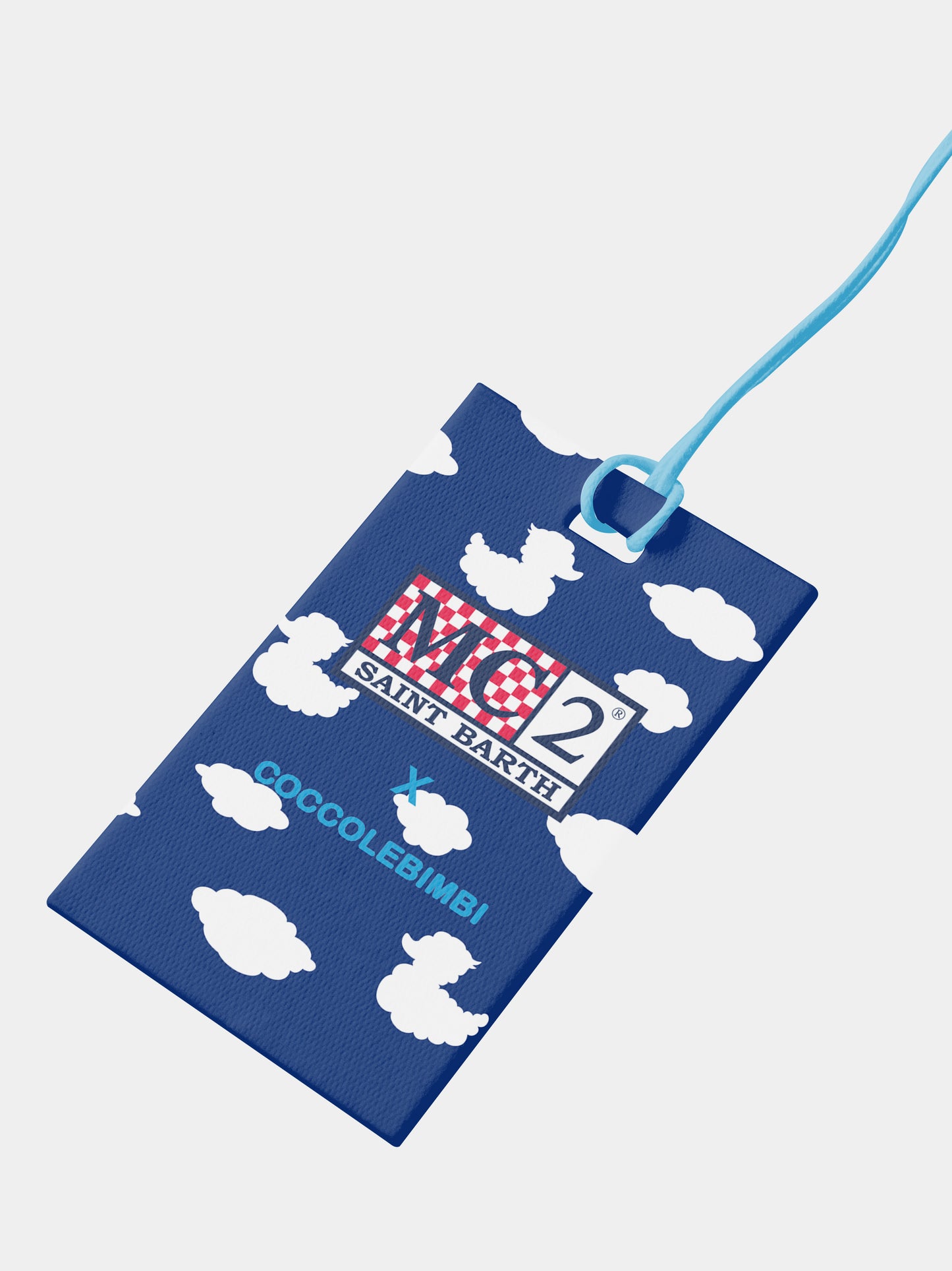 Costume azzurro per bambina con iconiche nuvole e Ducky Clouds,Saint Barth X Coccolebimbi,CAROL - DUCKY CLOUDS 61 EMB