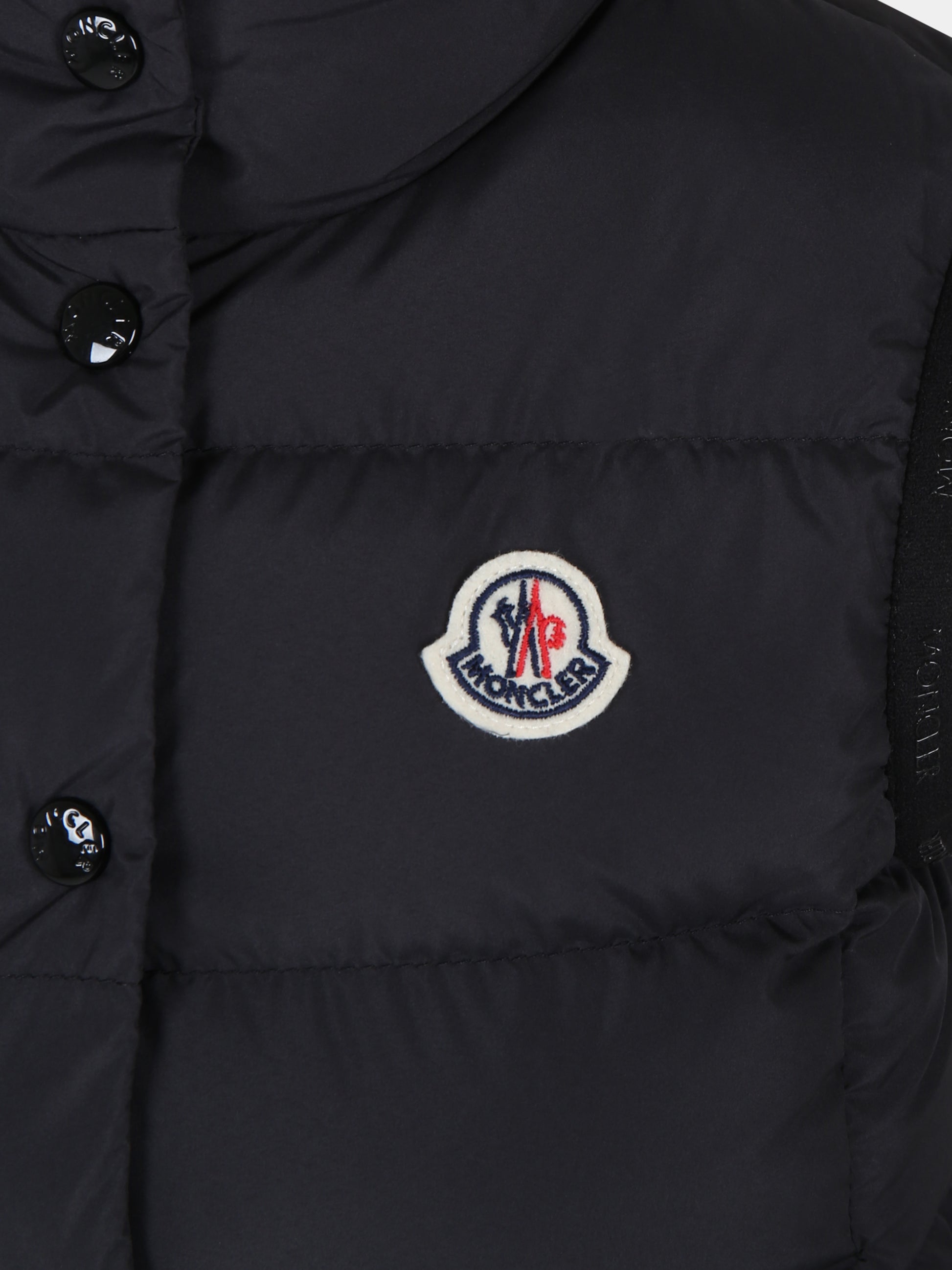 Gilet Badia nero per bambino con logo,Moncler Kids,J2954 1A00037 54A81 999