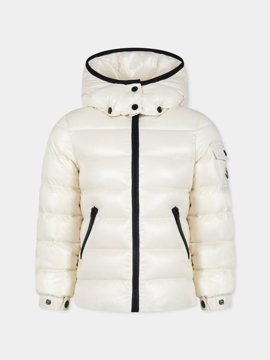 Piumino Bady avorio per bambina con logo,Moncler Kids,J2954 1A52710 68950 070