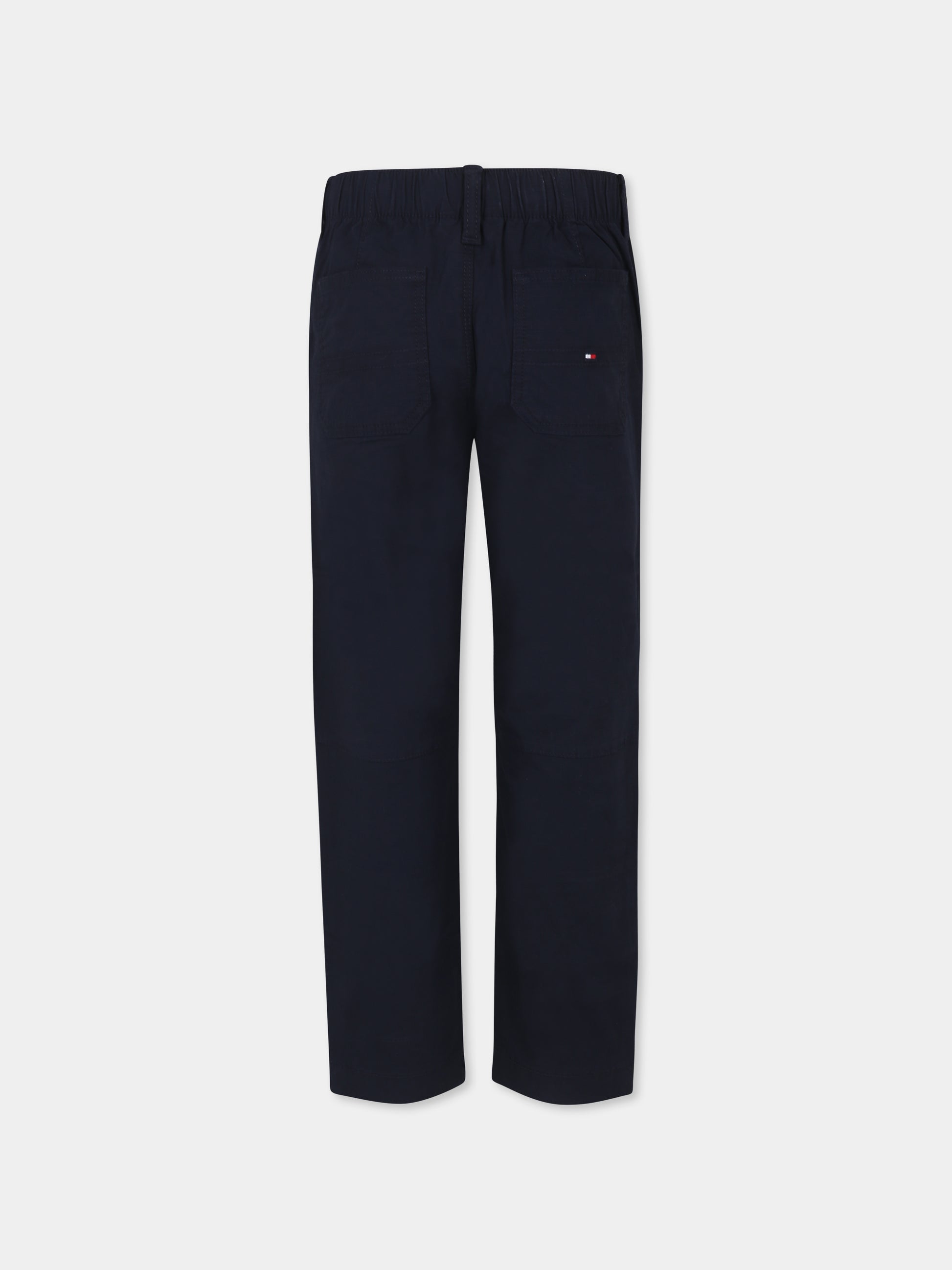 Pantaloni blu per bambino con bandierina,Tommy Hilfiger Junior,KB0KB09122J DW5