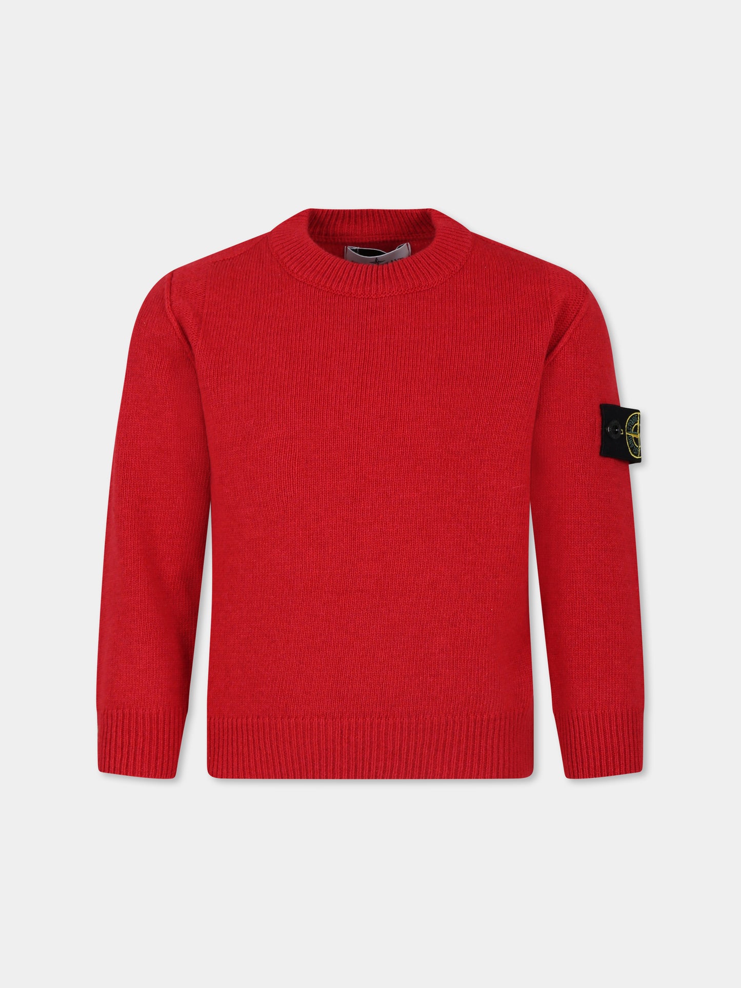 Maglione rosso per bambino con bussola,Stone Island Junior,8116502Z1 V0010
