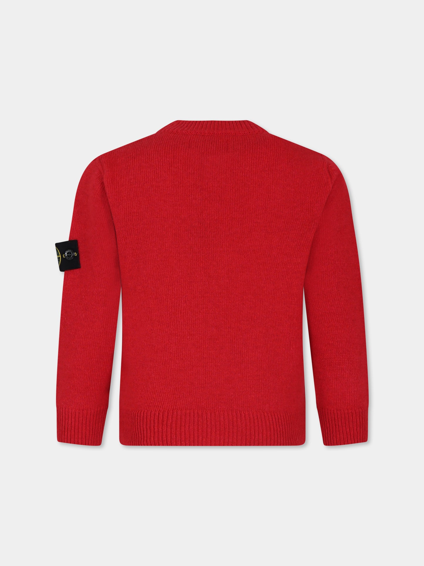 Maglione rosso per bambino con bussola,Stone Island Junior,8116502Z1 V0010