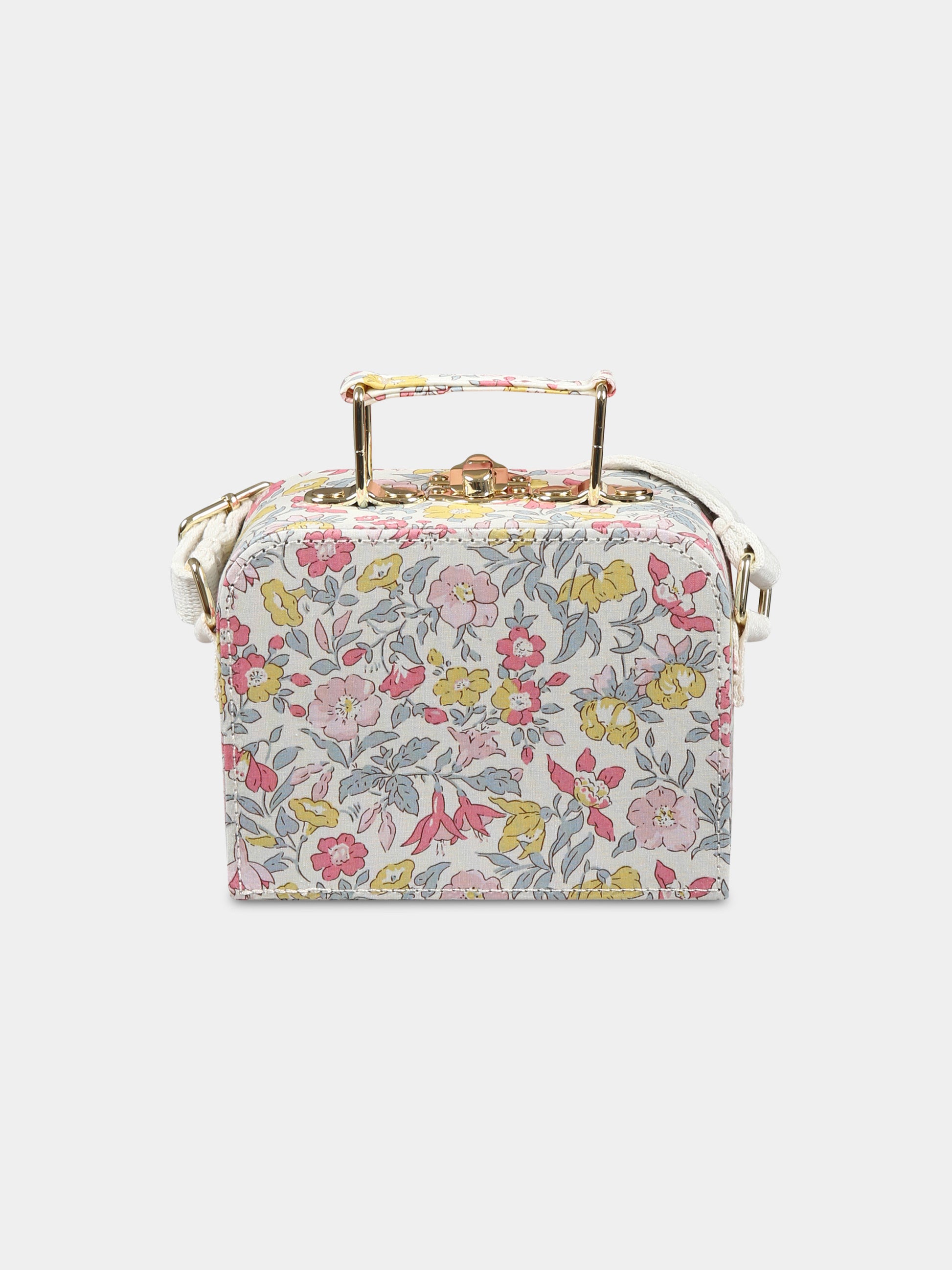 Borsa avorio per bambina con stampa floreale,Bonpoint,P04GBAW00001 520