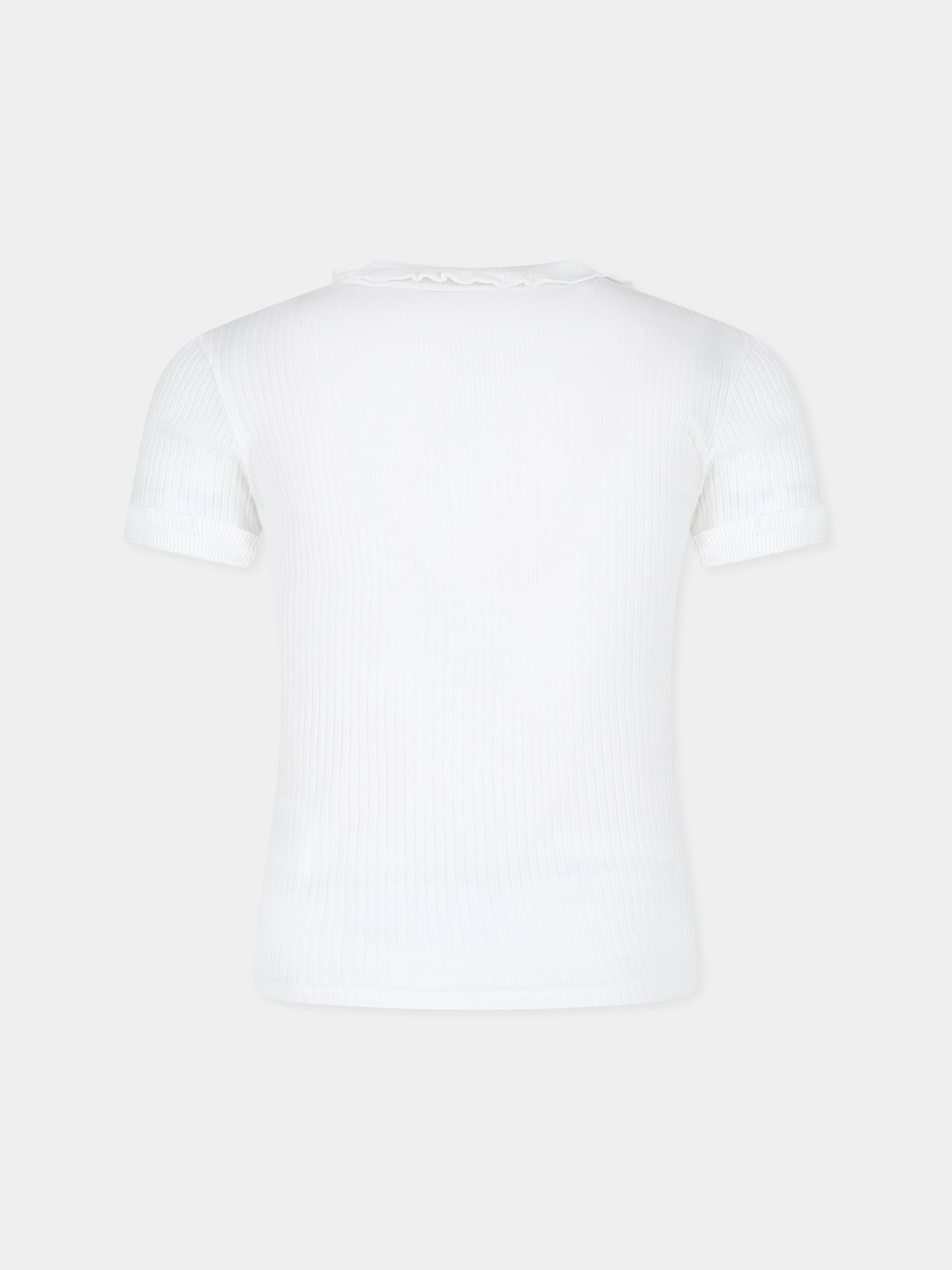 Polo bianca per bambina con ciliegie,Bonpoint,P04GTSK00005 102