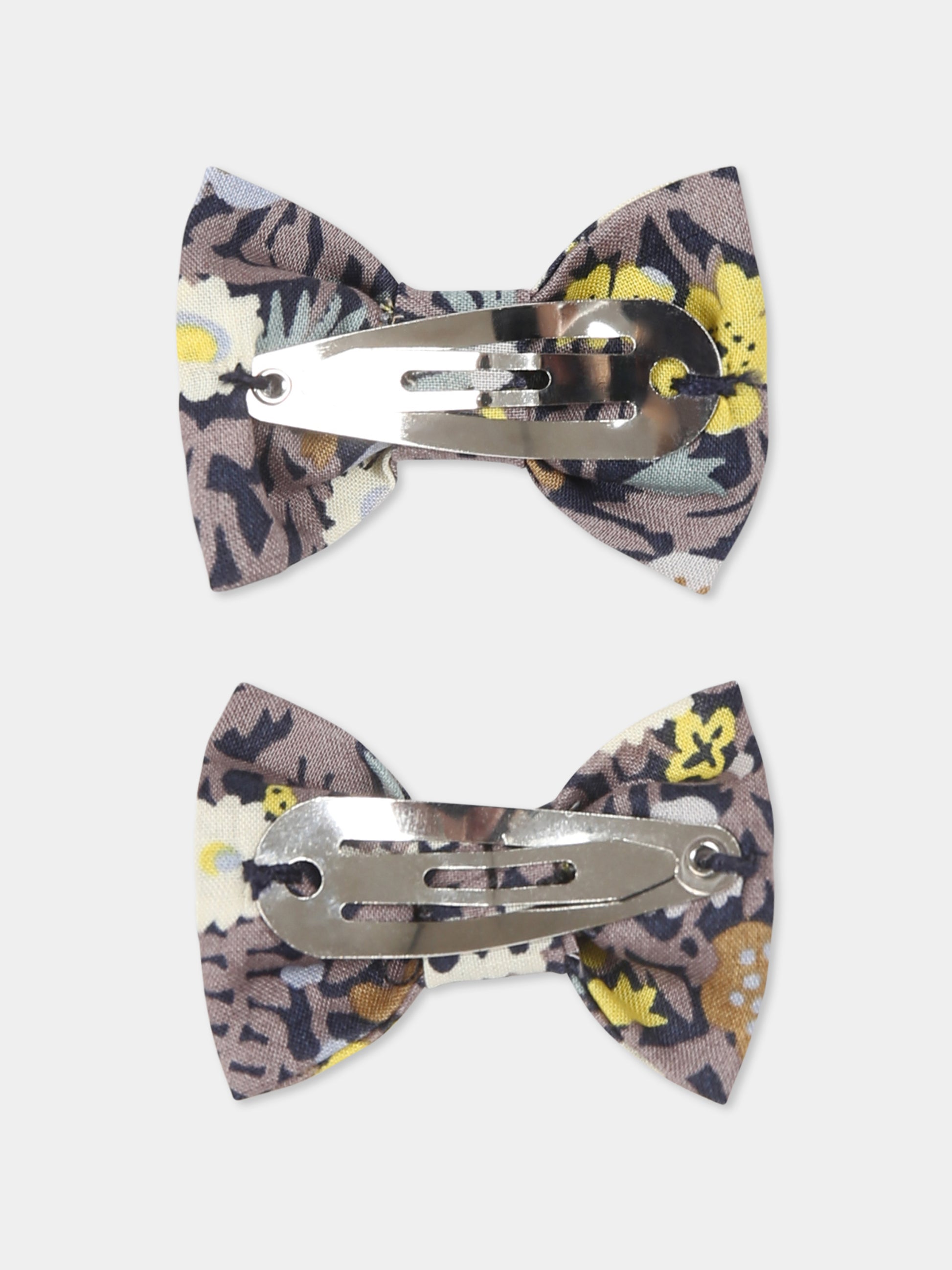 Set fermagli multicolor per bambina con stampa floreale,Bonpoint,W04GHAW00012 596B