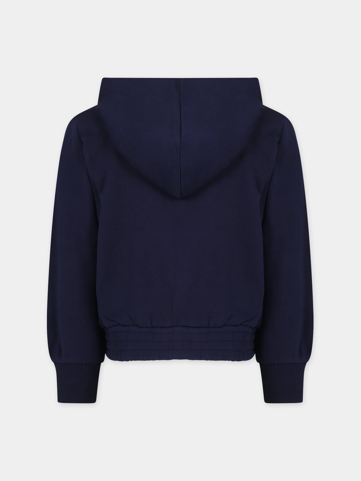 Felpa blu per bambina con stelle e cuori,Billieblush,U15B85 85T