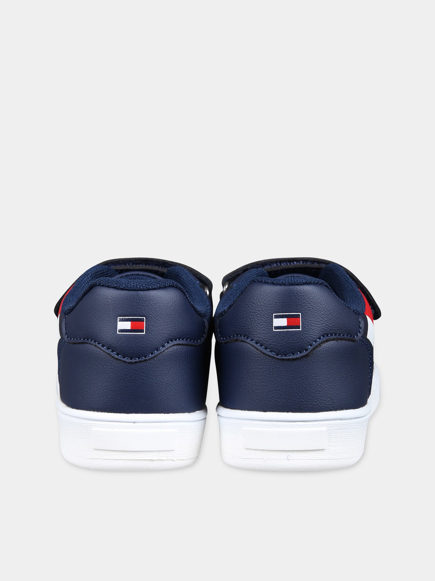 Sneakers blu per bambini con bandierina e logo,Tommy Hilfiger Junior,T1B9 33327 1355800