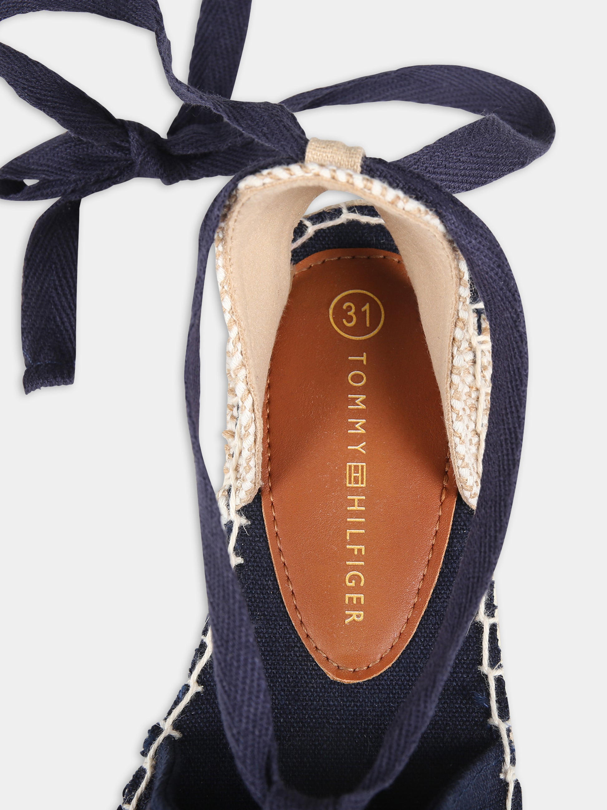 Espadrillas blu per bambina con logo,Tommy Hilfiger Junior,T3A7 33280 0890800