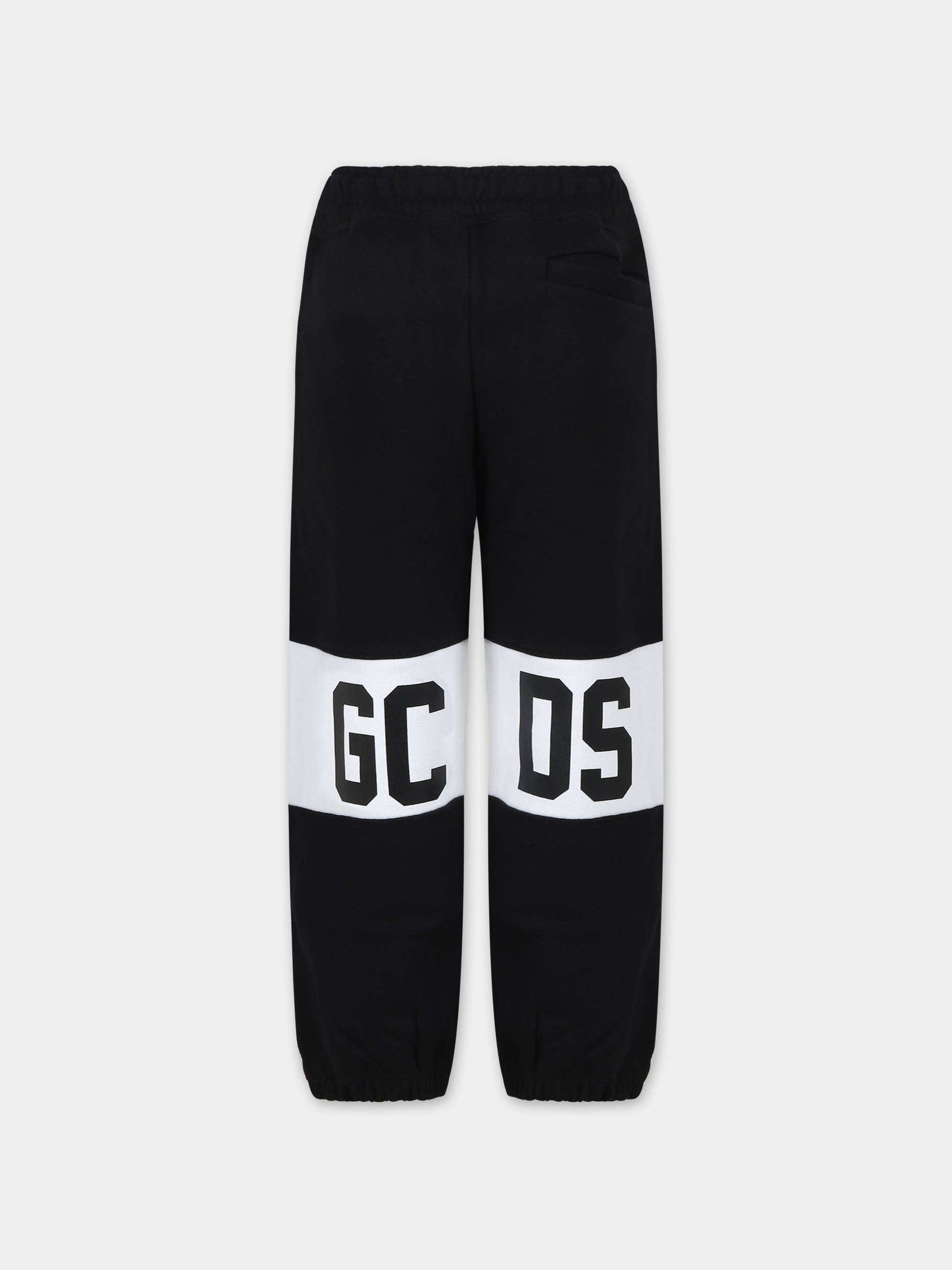 Pantalone nero per bambini con logo,Gcds Kids,DNP003 LCA33 60100