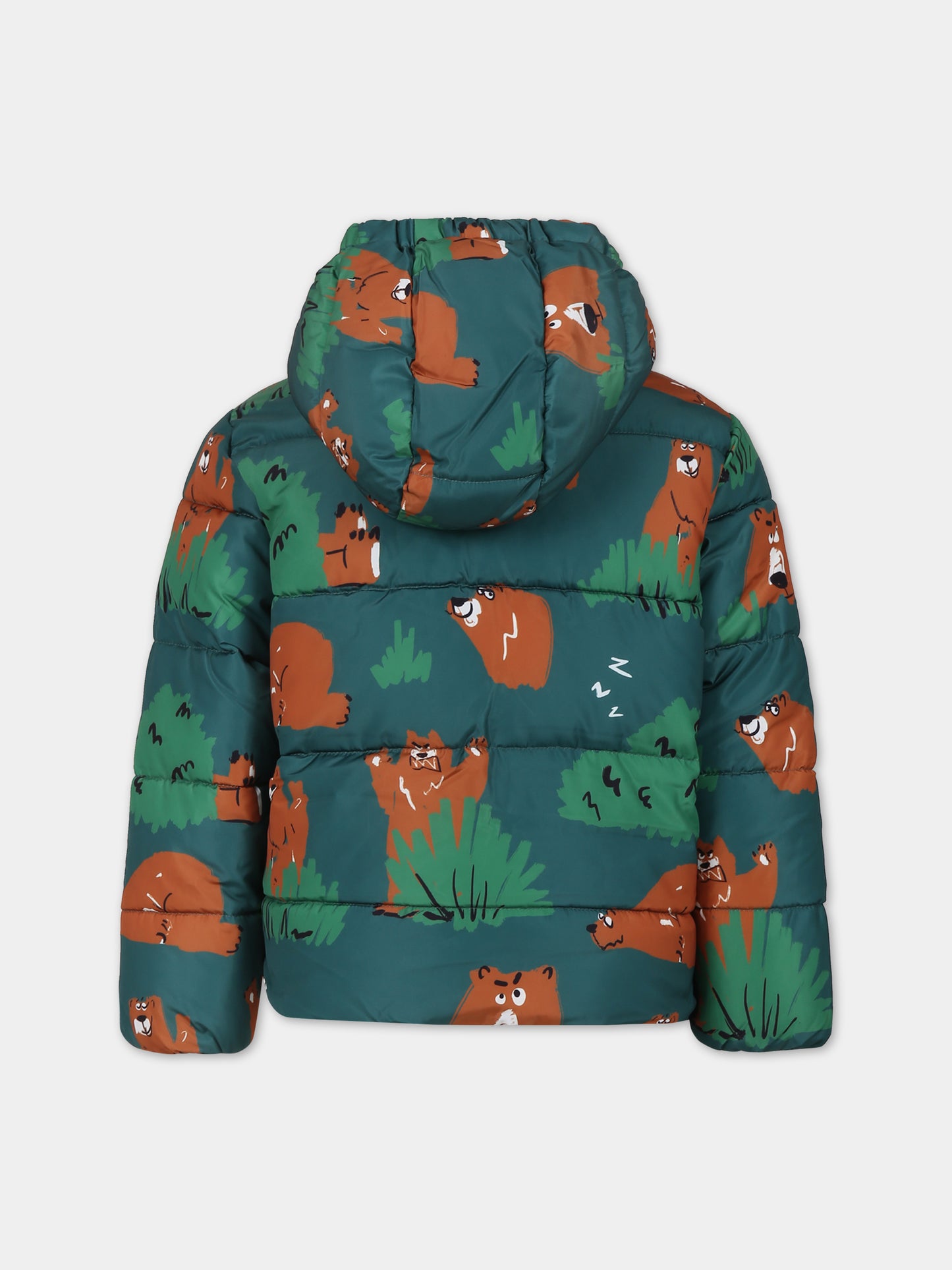 Piumino per bambino con stampa orsi all-over,Stella Mccartney Kids,TT2R27 Z1538 719MC