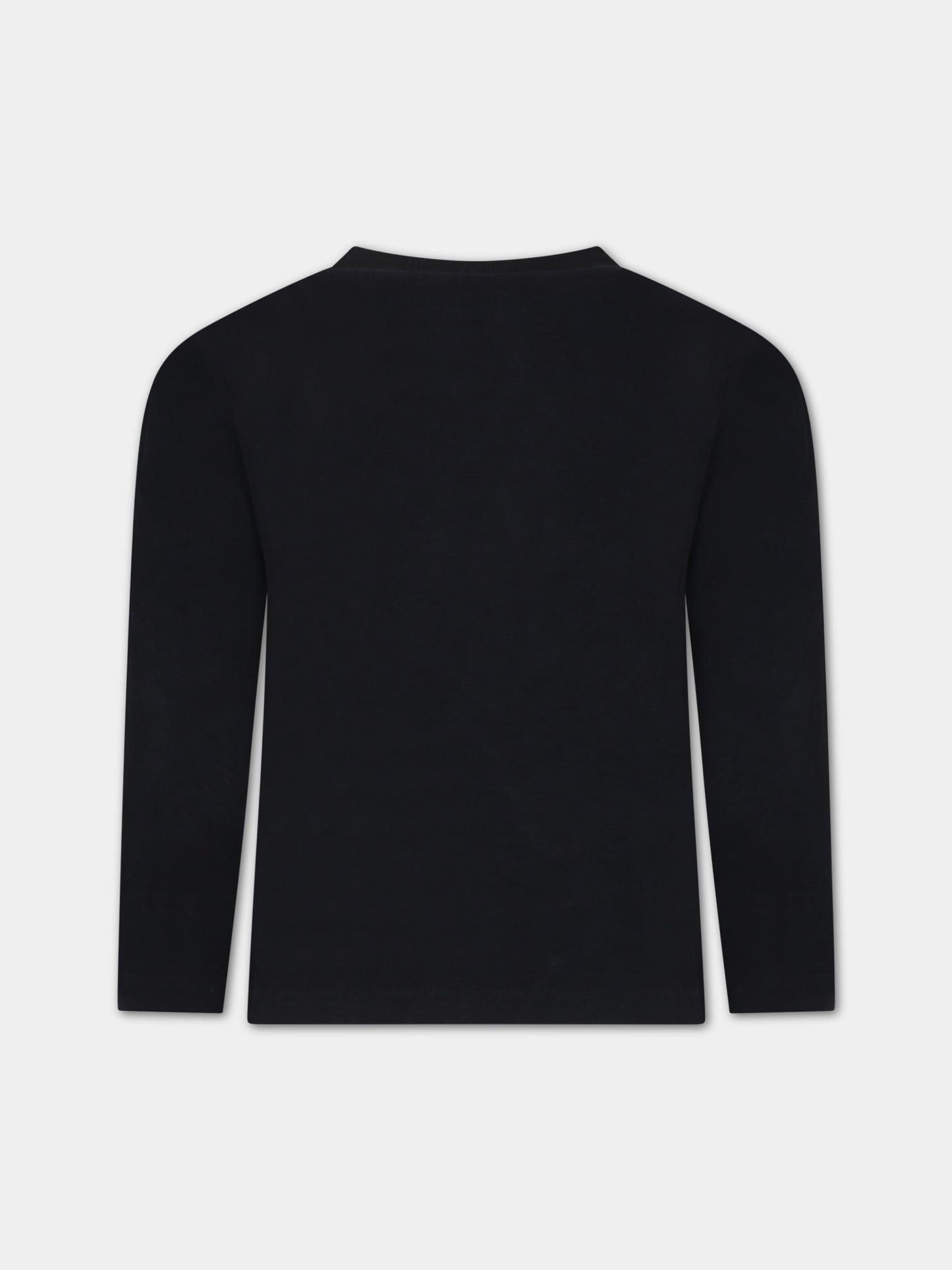 T-shirt nera per bambino con logo,Timberland,T25U32 09B