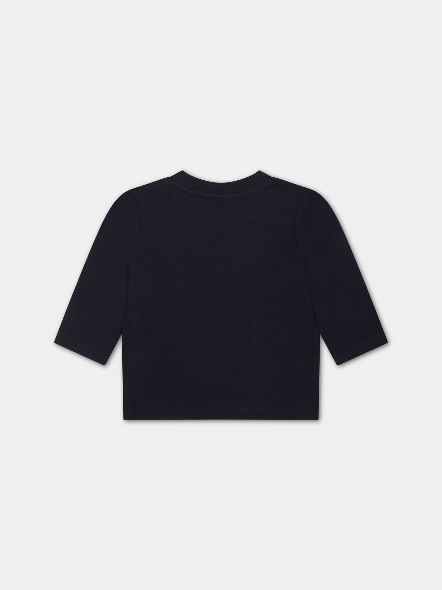 T-shirt blu per neonato con stampa logo,Timberland,T60002 857