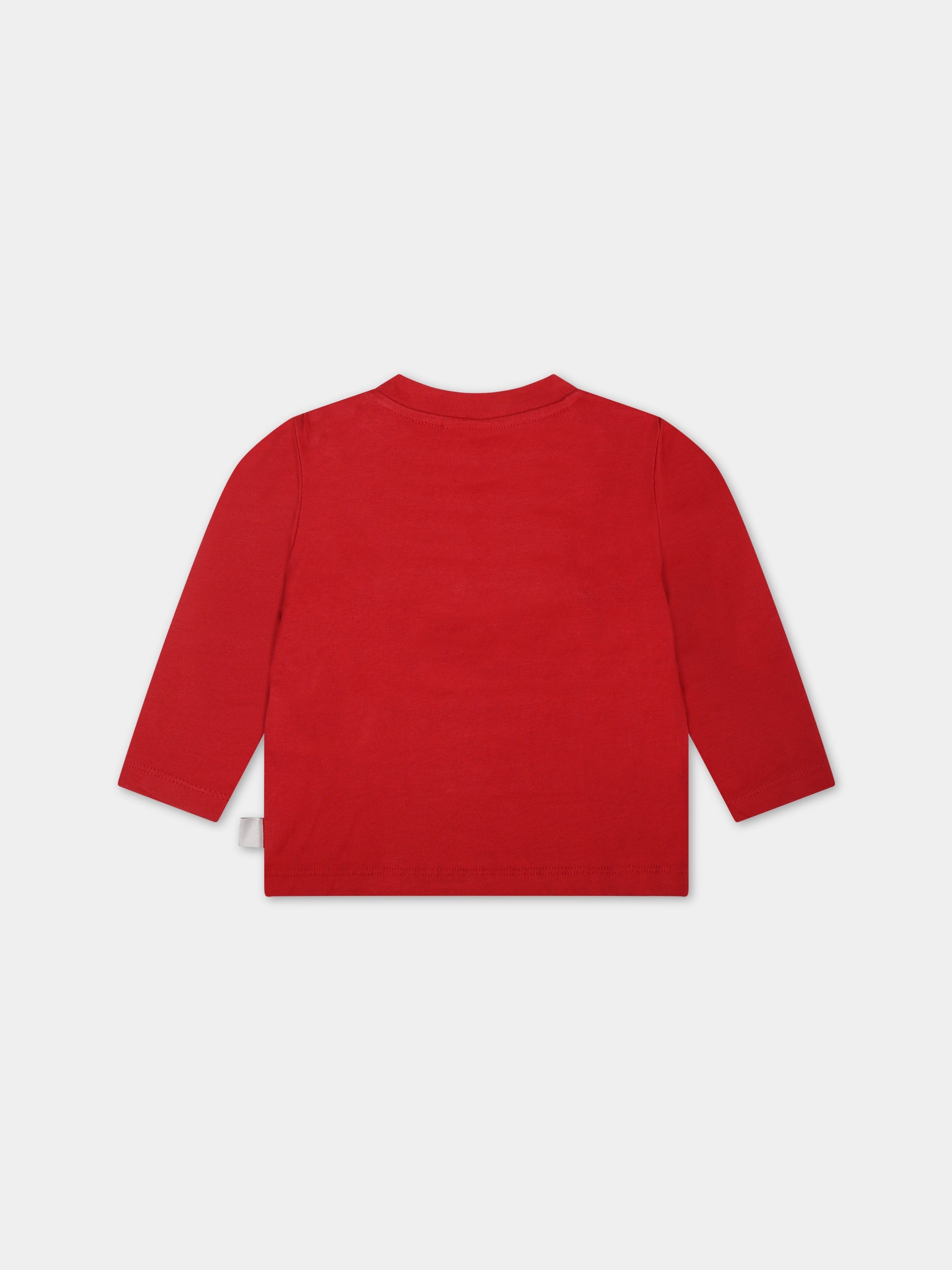 T-shirt rossa per neonato con logo,Gcds Kids,GQO002 LAA01 50975