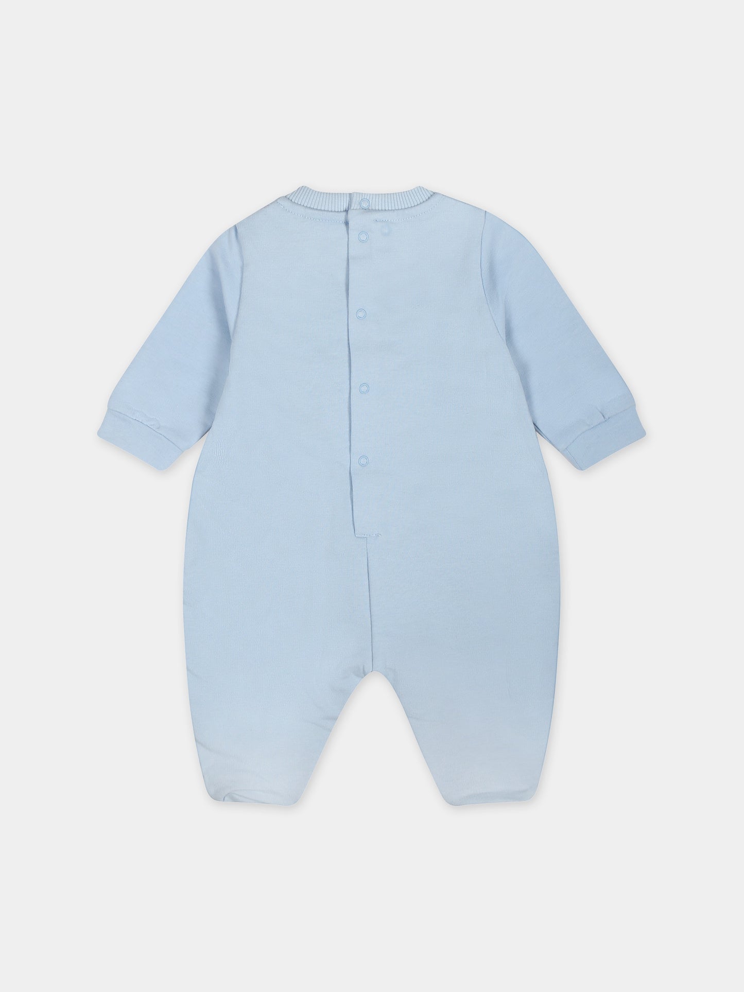 Set celeste per neonato con logo,Gcds Kids,GOY007 LDA26 40069