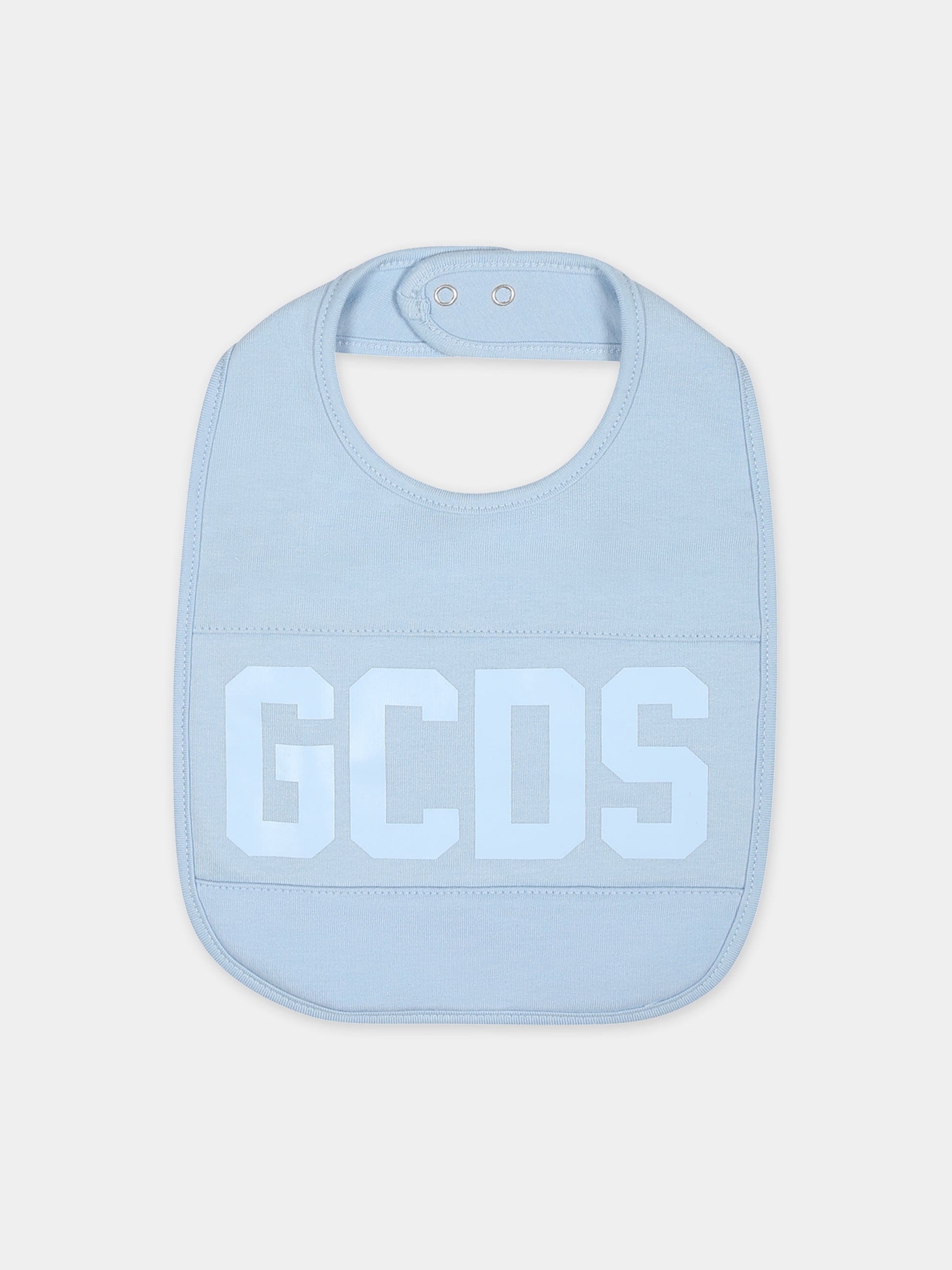 Set celeste per neonato con logo,Gcds Kids,GOY007 LDA26 40069