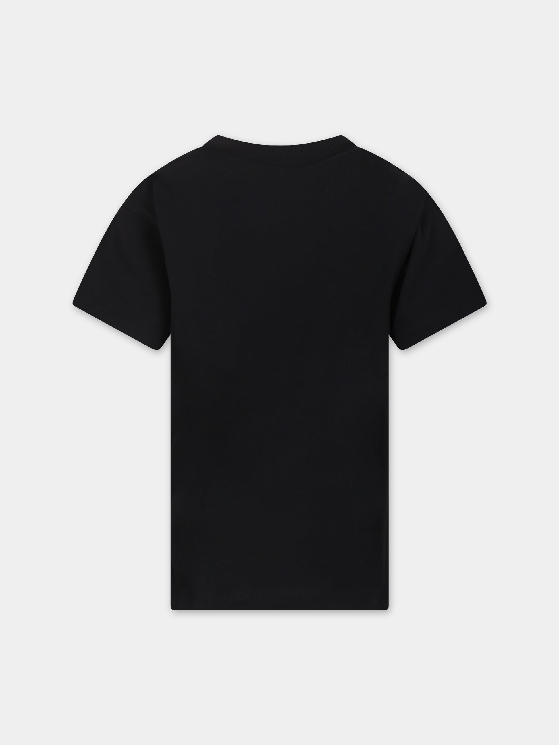 T-shirt nera per bambini con logo,Gcds Kids,DSM00I LAA01 60100