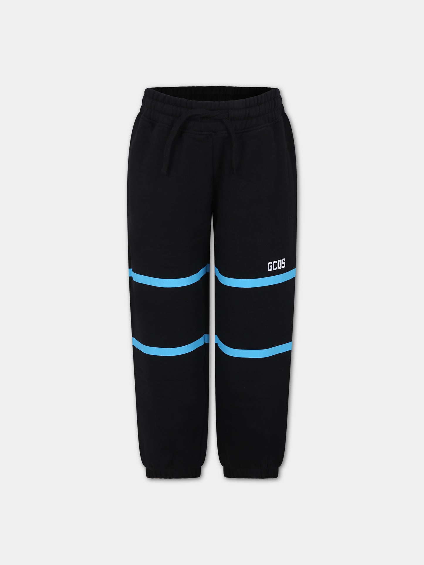 Pantaloni neri per bambini con logo,Gcds Kids,DNP00E LCA52 85989