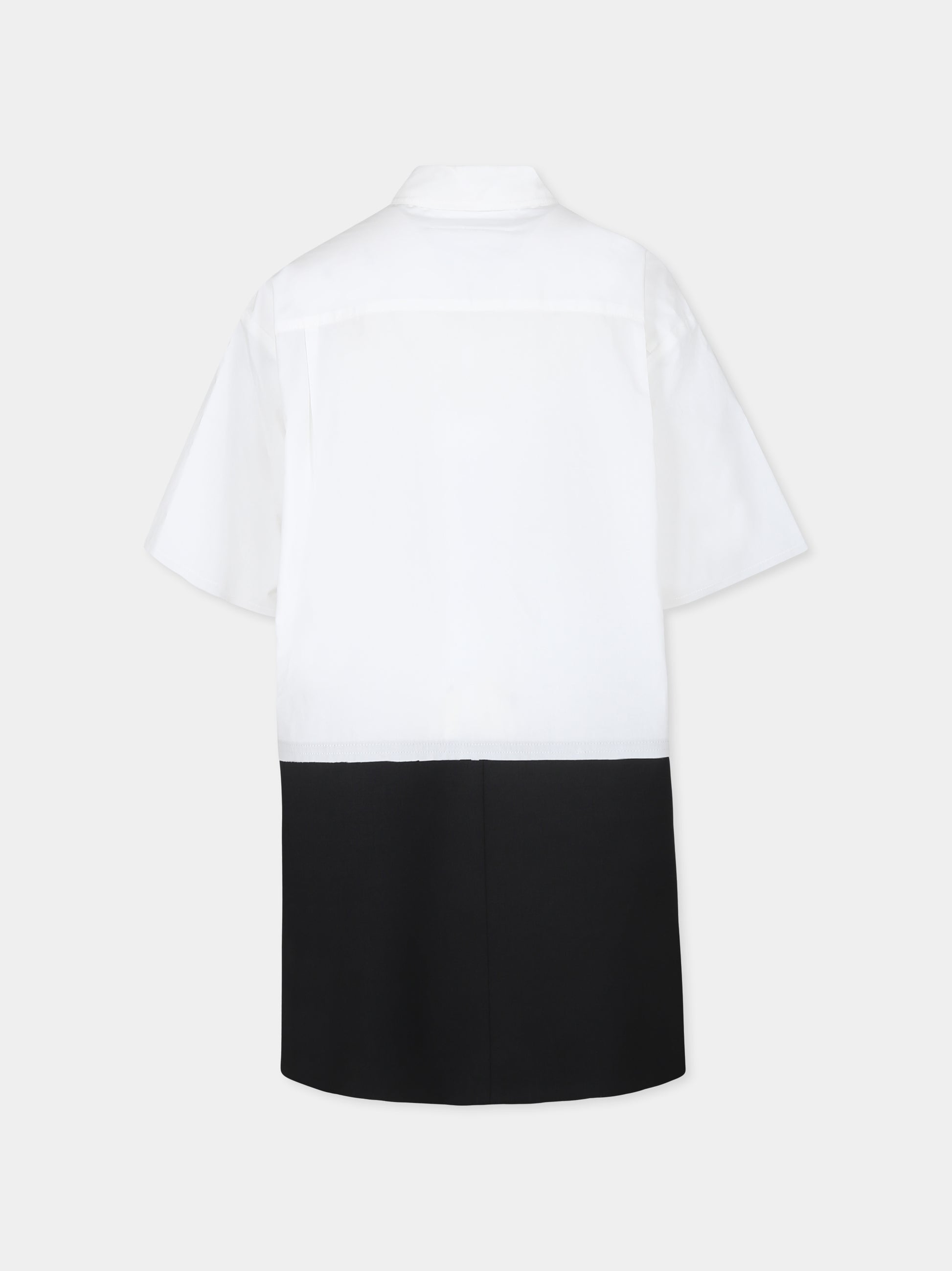 Vestito bianco per bambina con logo,Mm6 Maison Margiela,M60641 MM014 MM6D119U M6C25