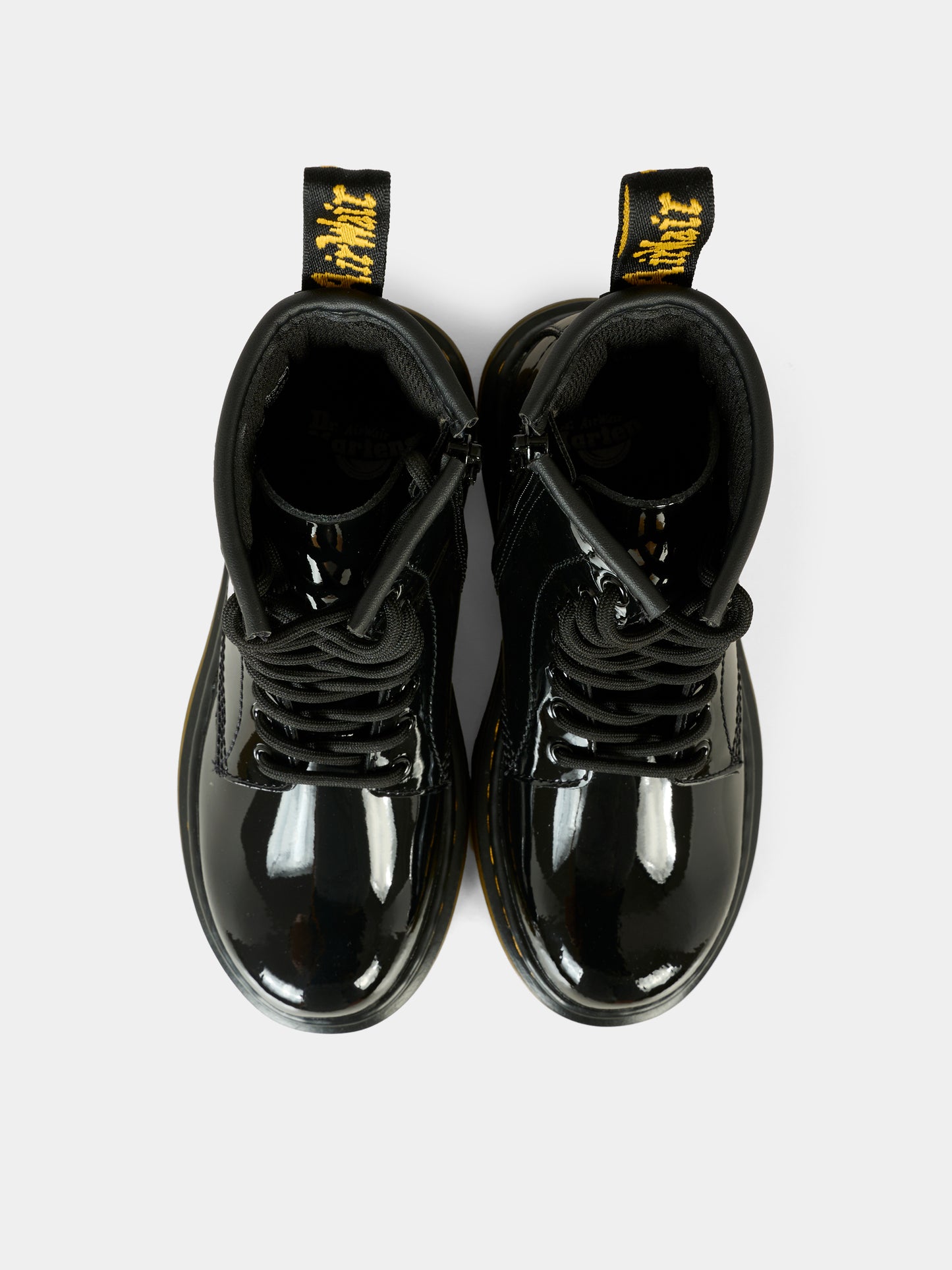 Anfibi 1460 neri per bambina con logo,Dr. Martens,1460 Y 21979001 BLACK PATENT LAMPER