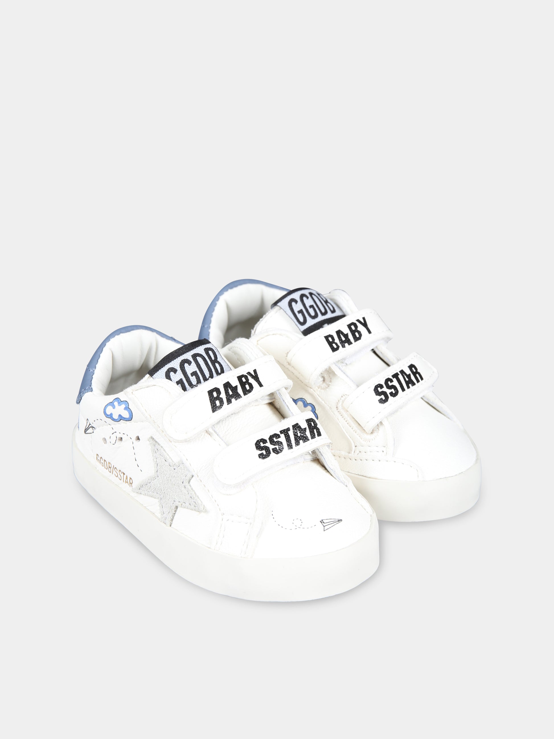 Sneakers bianche per neonato con stella,Golden Goose,GIF00166 F006234 10509