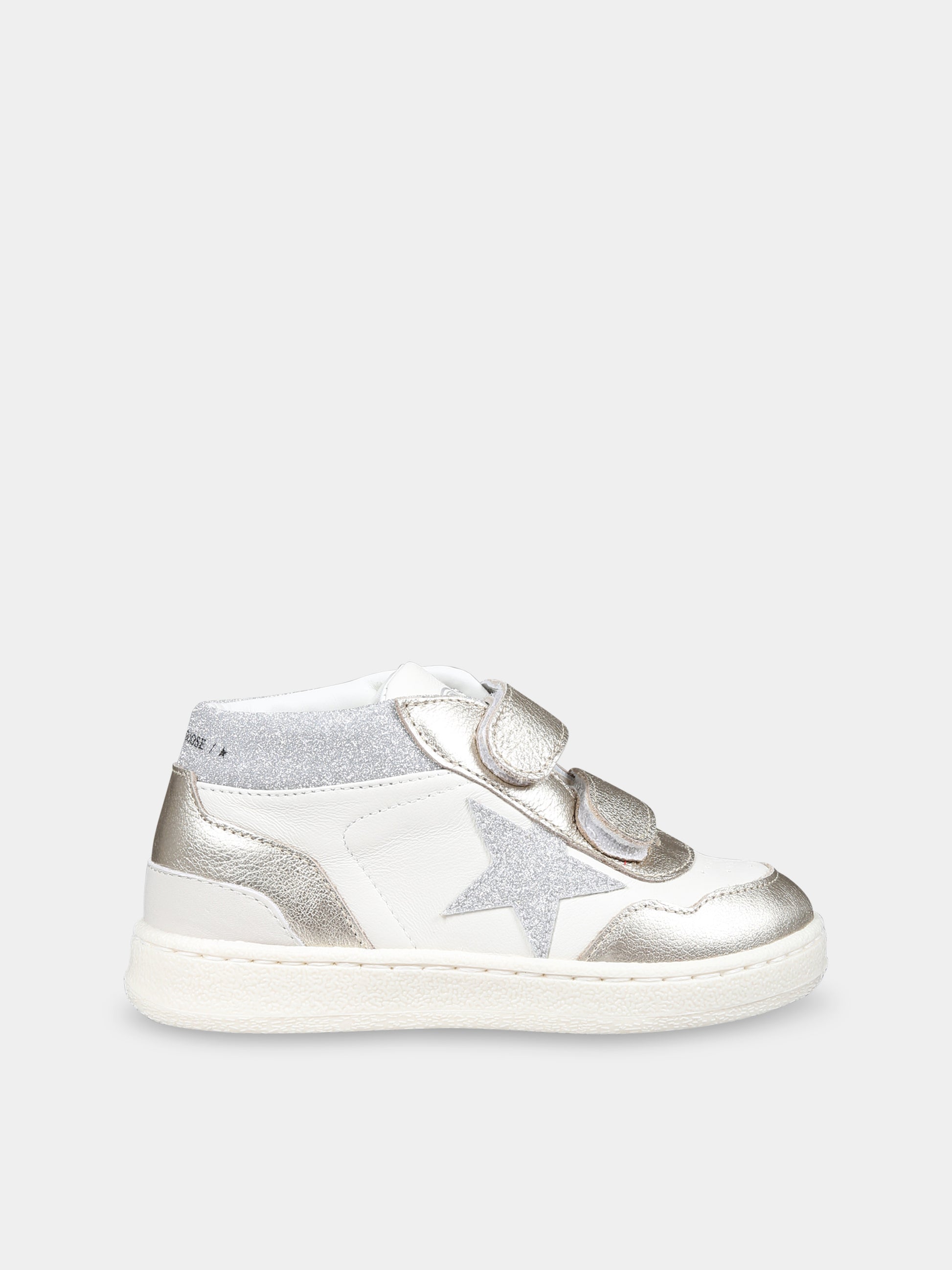 Sneakers June bianche per bambina con stella,Golden Goose,GJF00773 F006246 10622