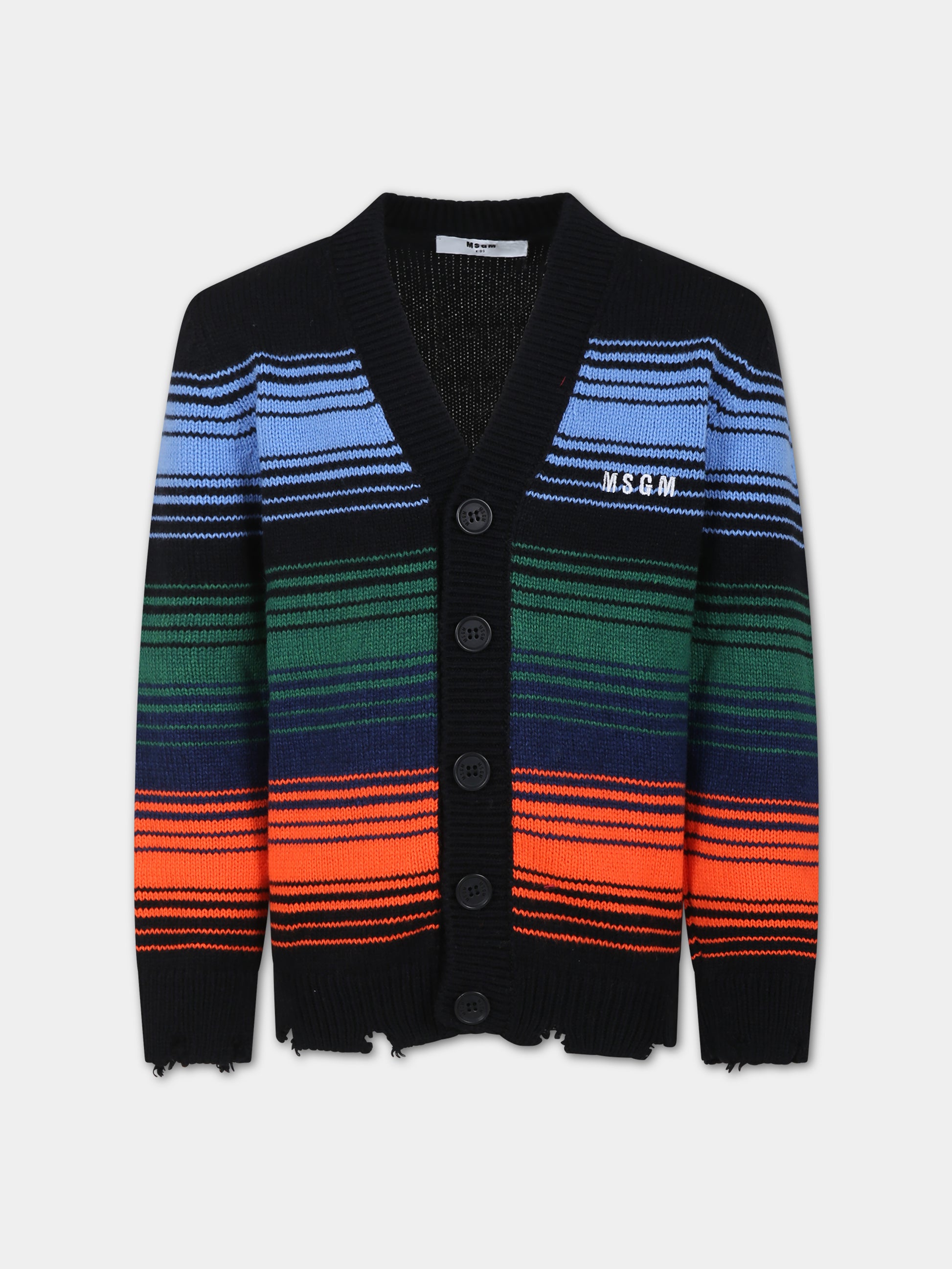 Cardigan multicolor per bambina con logo,Msgm Kids,F3MSJBCA117 140