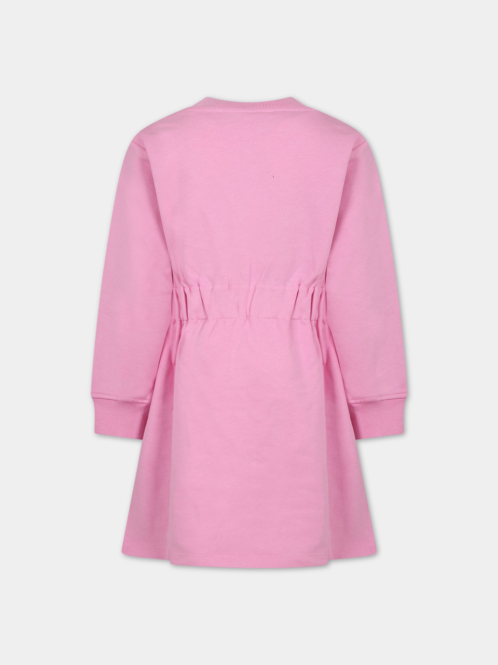 Vestito rosa per bambina con logo,Msgm Kids,F3MSJGDR031 042