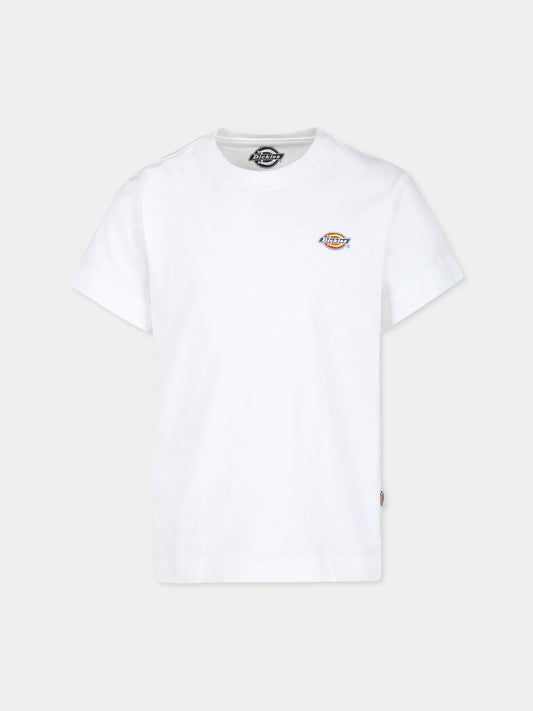 T-shirt bianca per bambino con logo,Dickies,DK0KSR640WH1