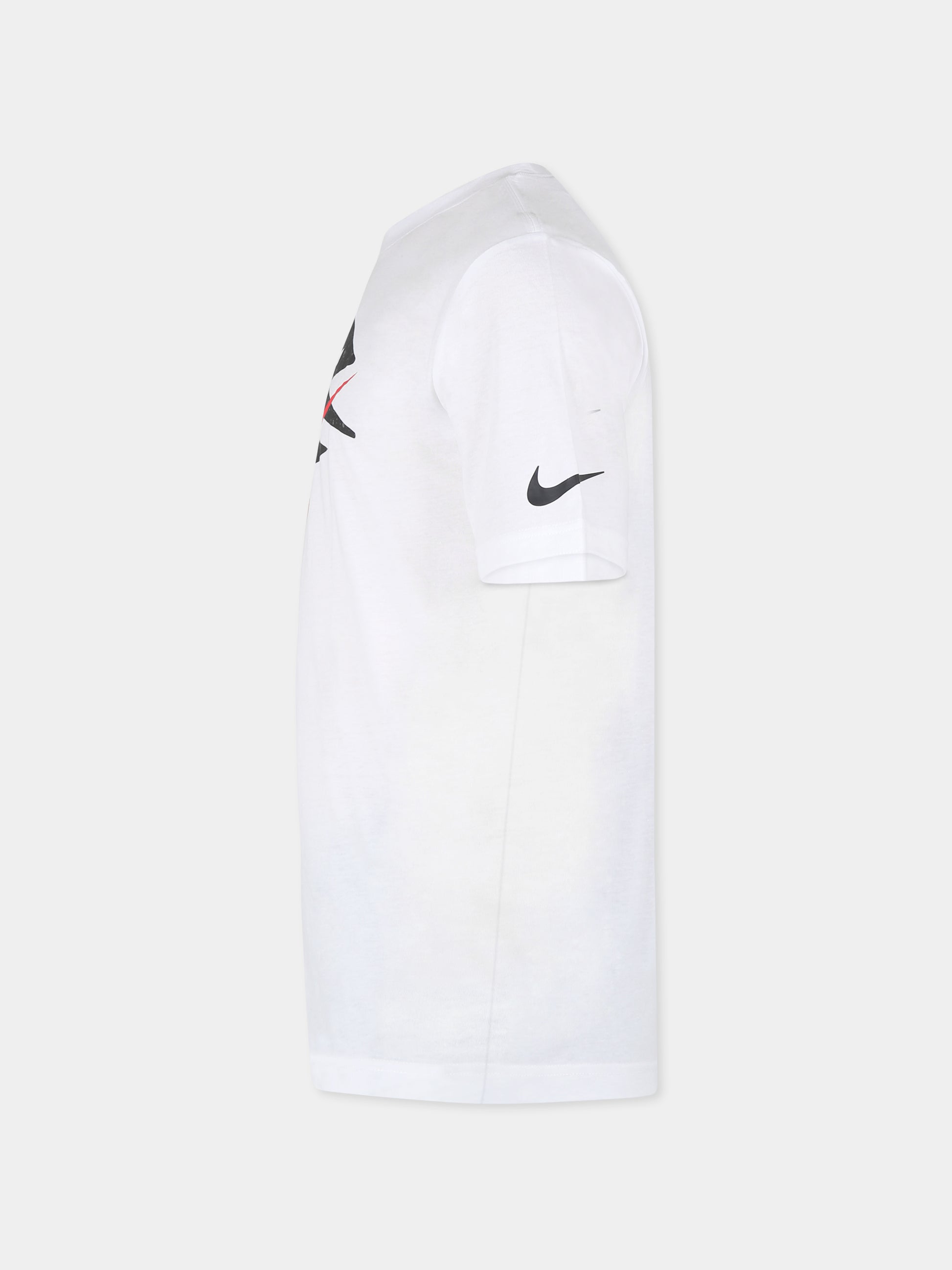 T-shirt bianca per bambino con loghi,Nike,0714 001 WHITE