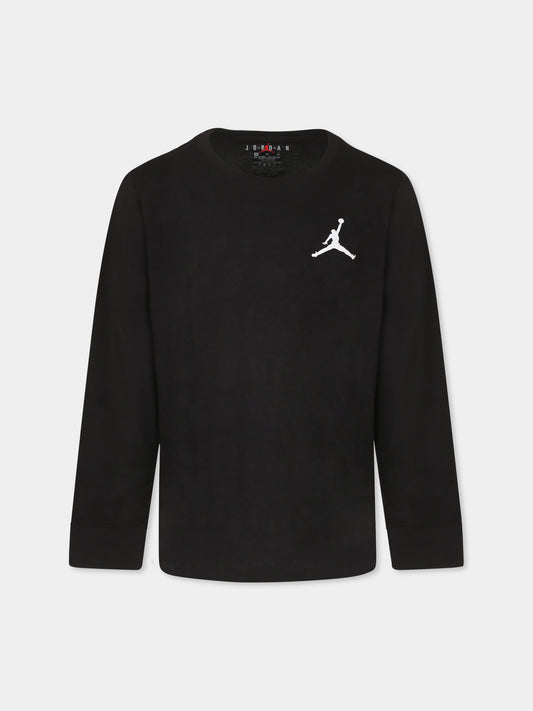 T-shirt nera per bambino con  Jumpman