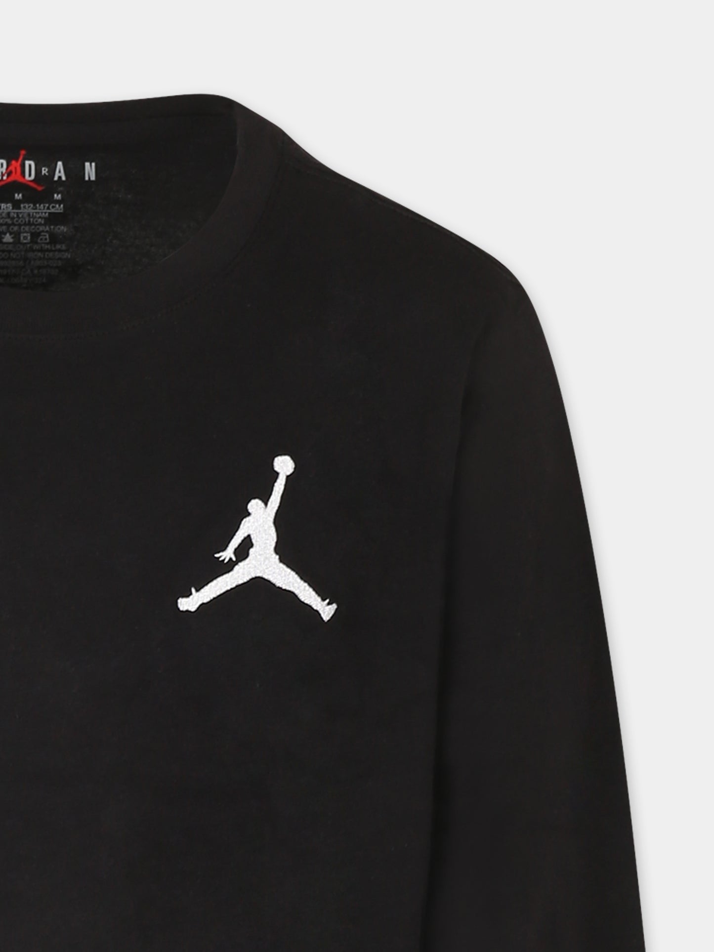 T-shirt nera per bambino con  Jumpman