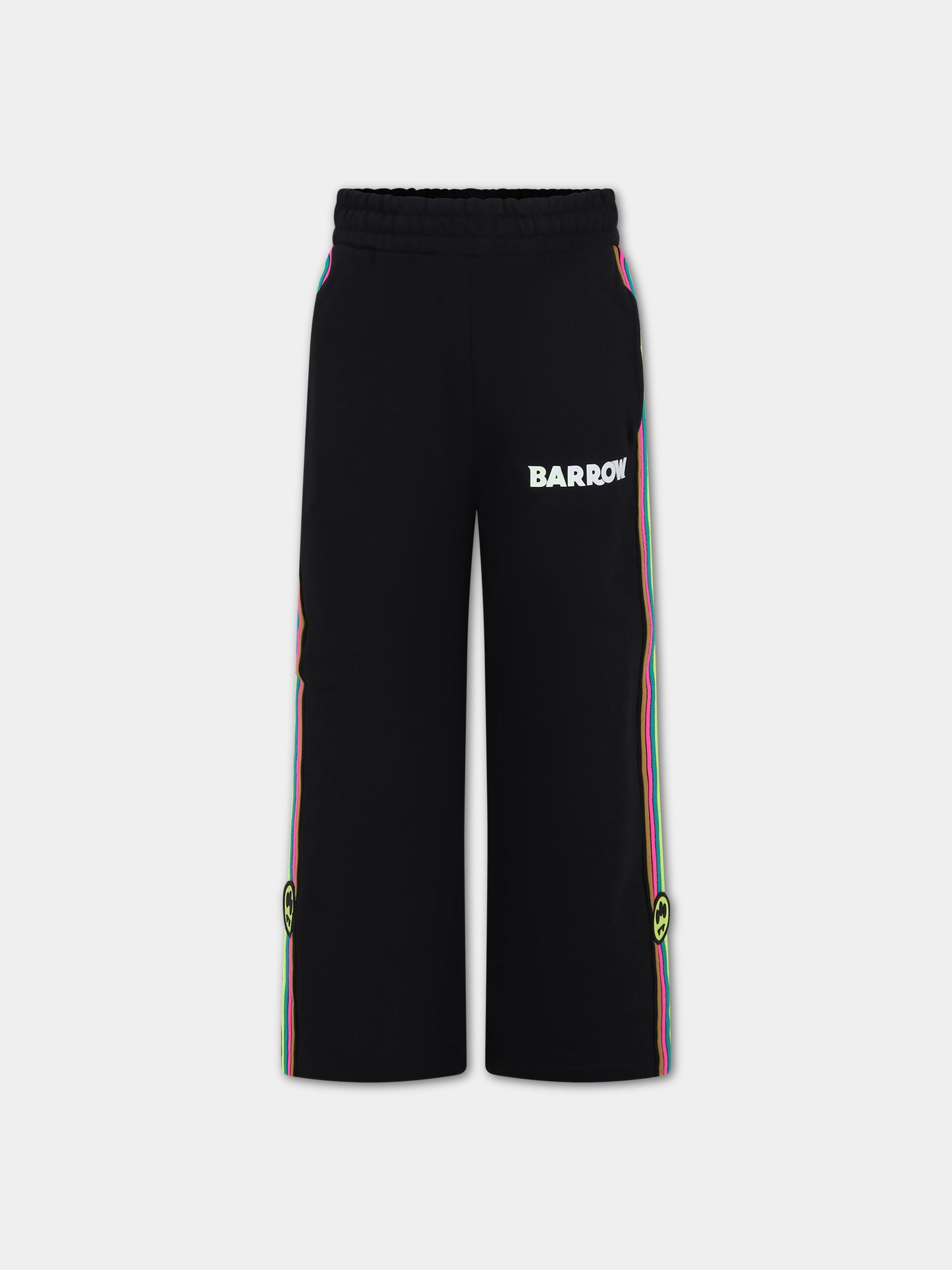 Pantaloni neri per bambina con logo,Barrow,F3BKJGFP107 110