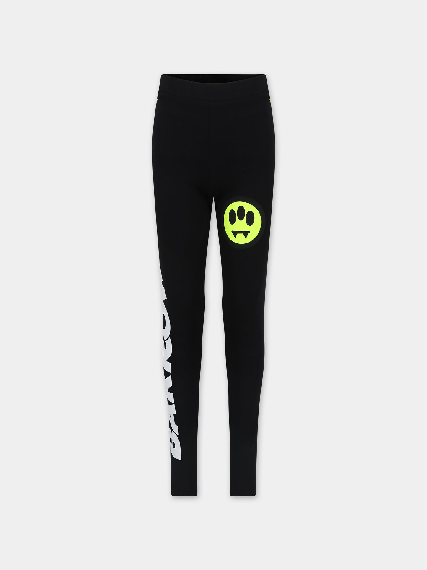 Leggins neri per bambina con logo,Barrow,F3BKJGLG096 110