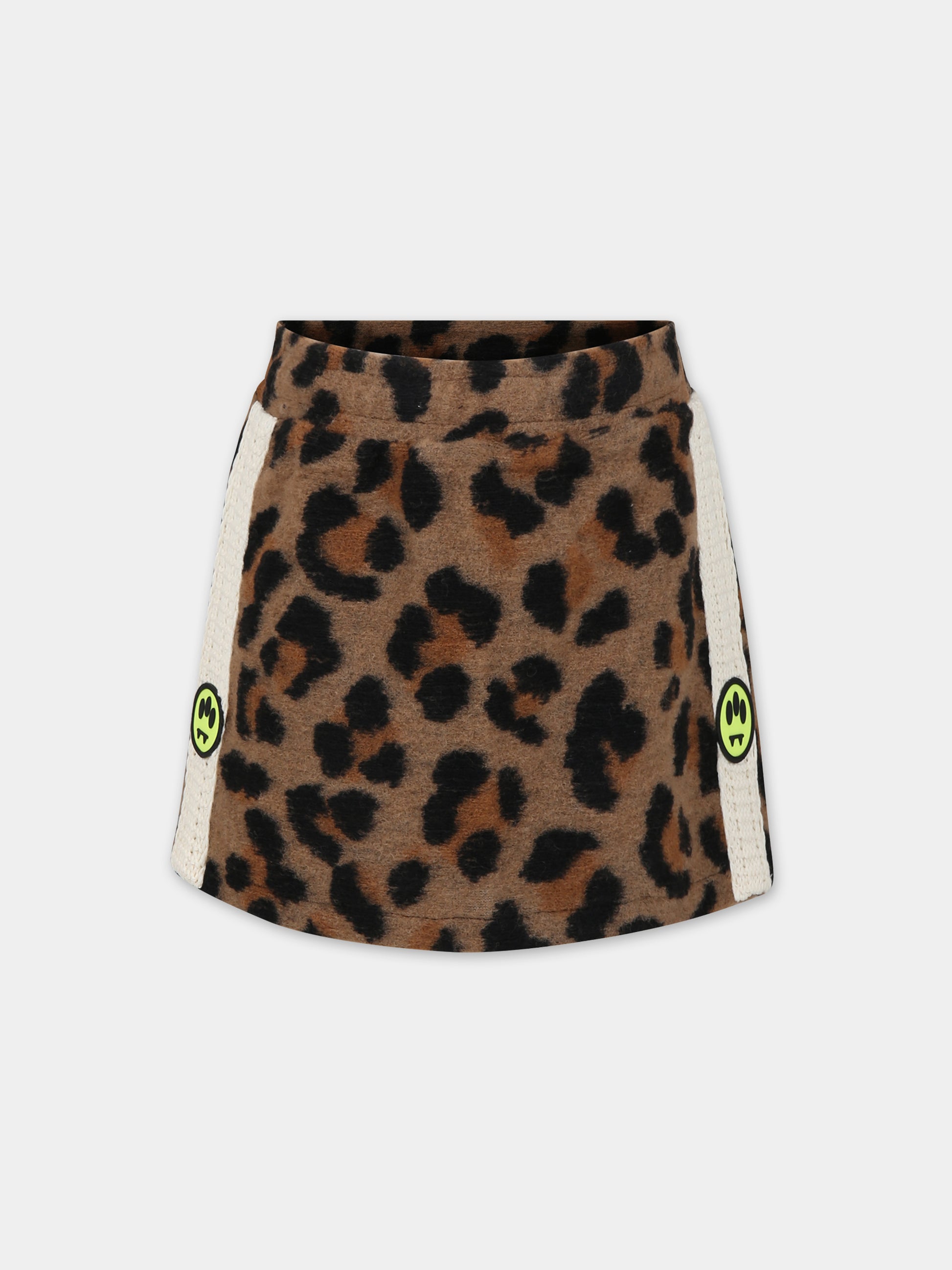 Gonna marrone per bambina con logo,Barrow,F3BKJGSK051 924