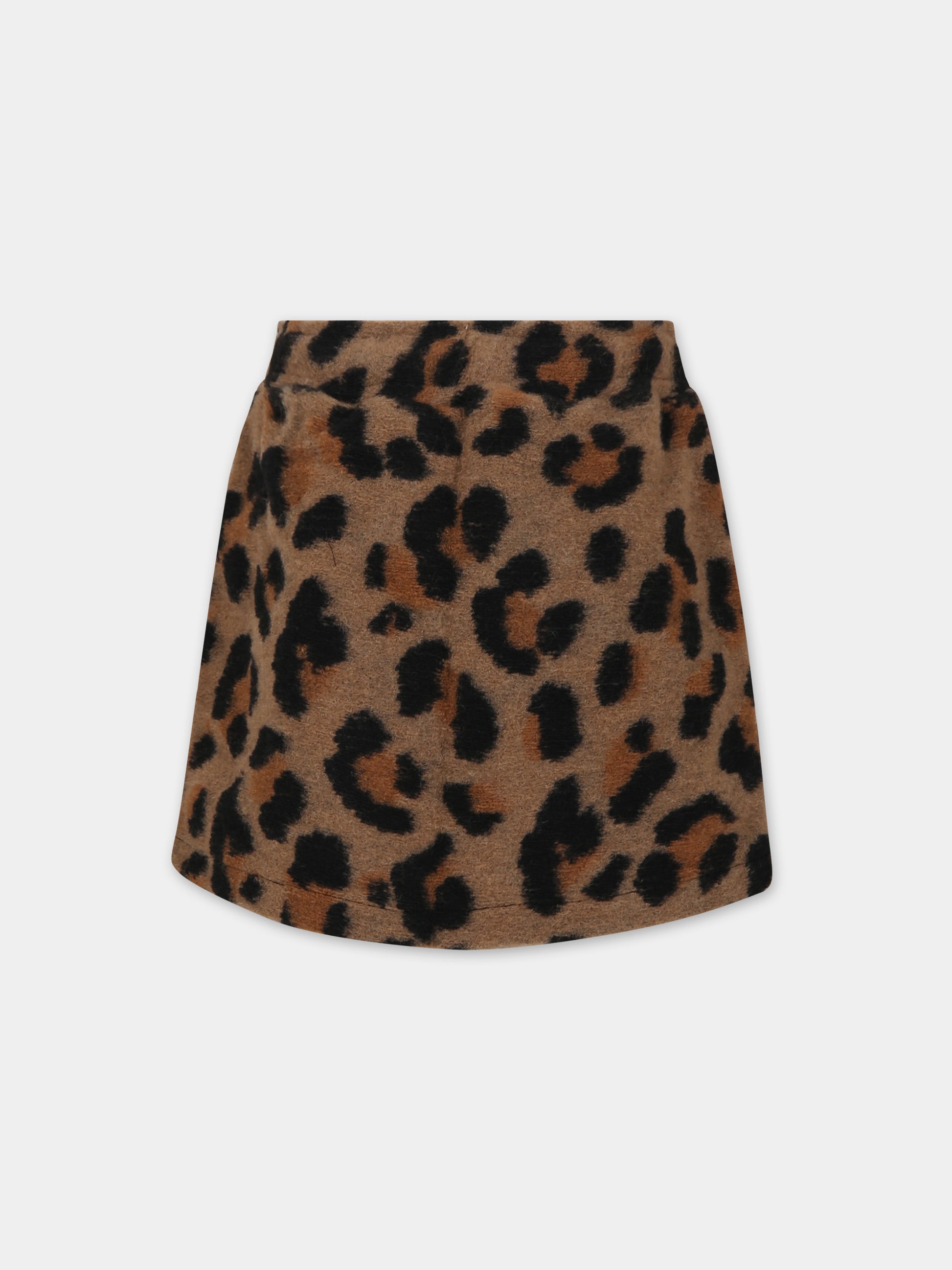 Gonna marrone per bambina con logo,Barrow,F3BKJGSK051 924