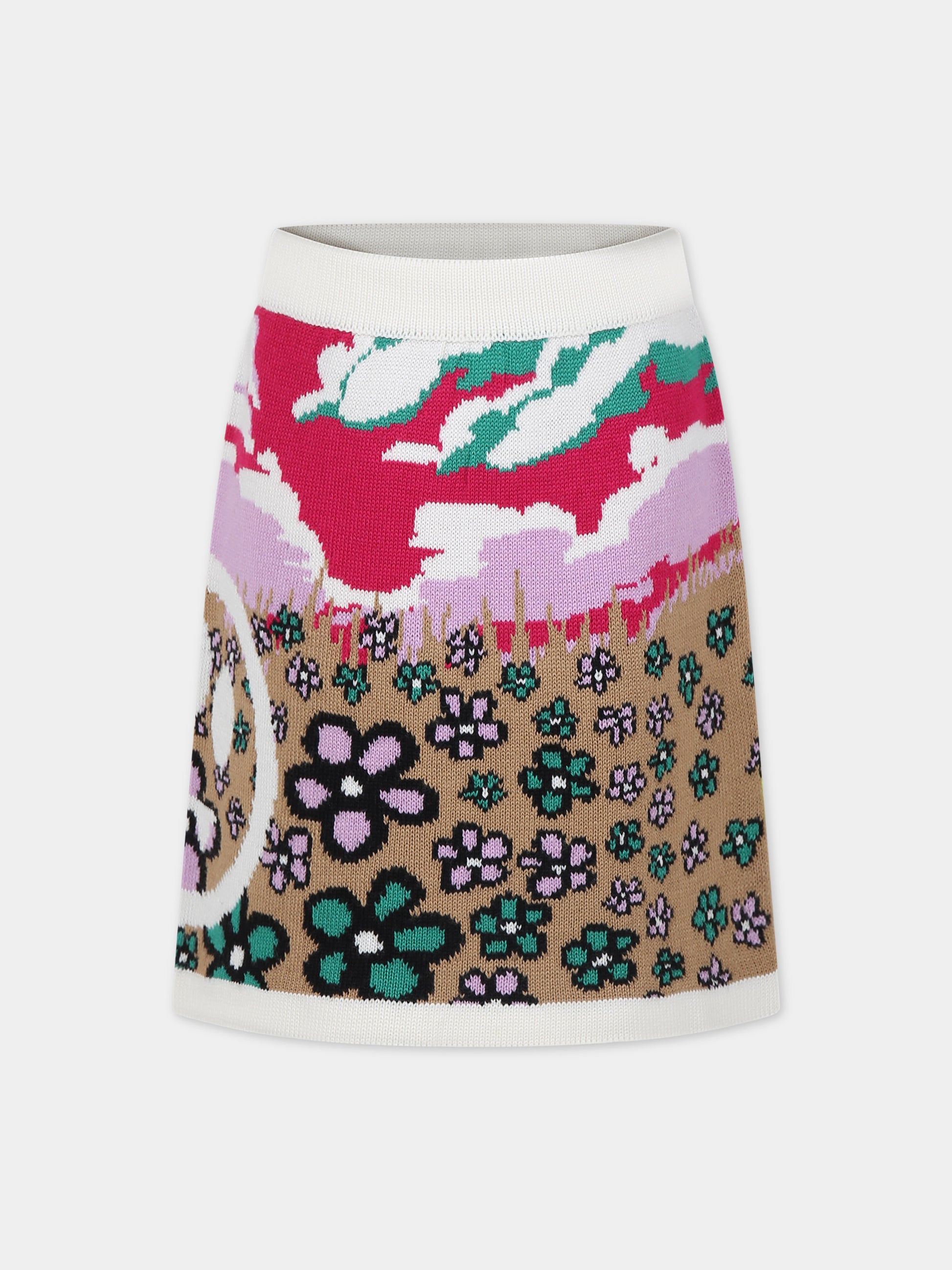 Gonna per bambina multicolor con iconico smile,Barrow,F3BKJGSK058 140