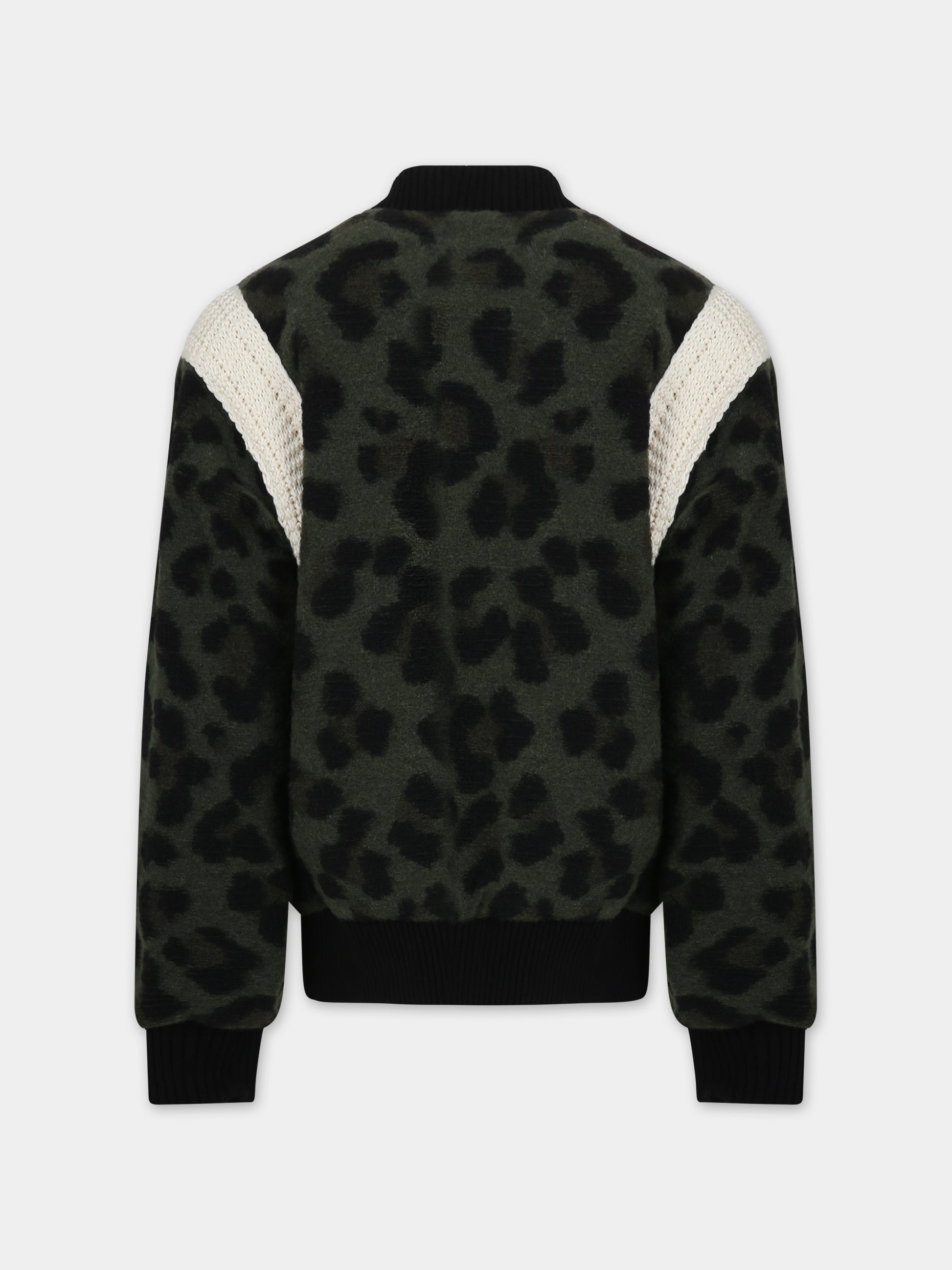 Bomber verde per bambina con ricamo,Barrow,F3BKJUBO044 BW010