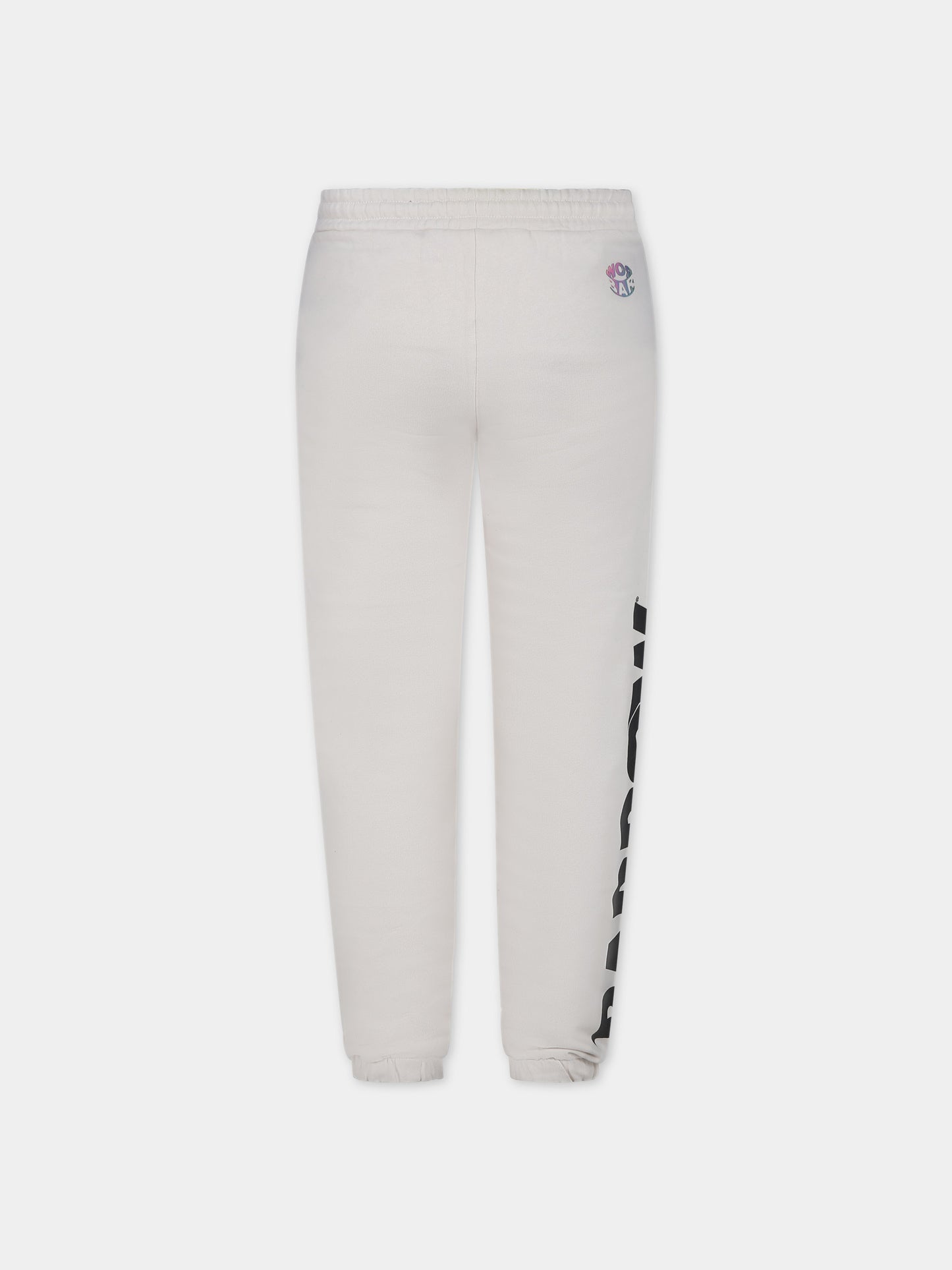 Pantaloni avorio per bambini con logo,Barrow,F3BKJUFP095 BW009