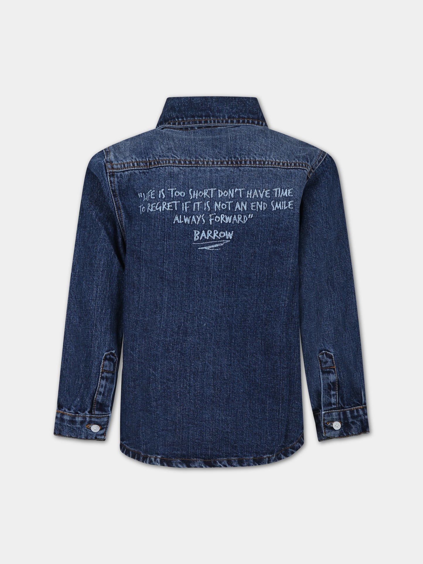 Camicia denim blu per bambini con smile,Barrow,F3BKJUJK137 126