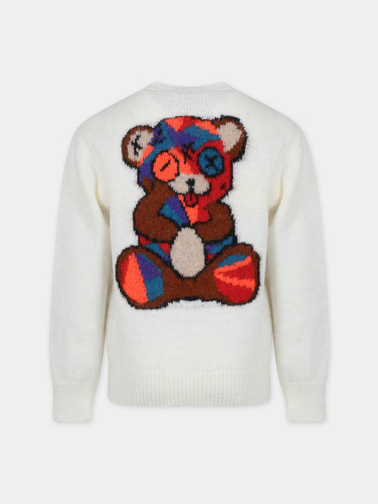 Maglione avorio per bambini con smile,Barrow,F3BKJUJP036 BW009