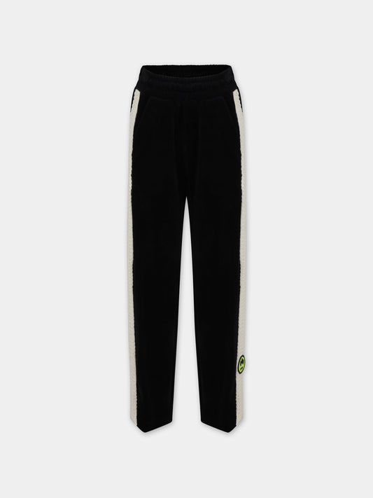 Pantaloni neri per bambina con ricamo,Barrow,F3BKJUPA055 110