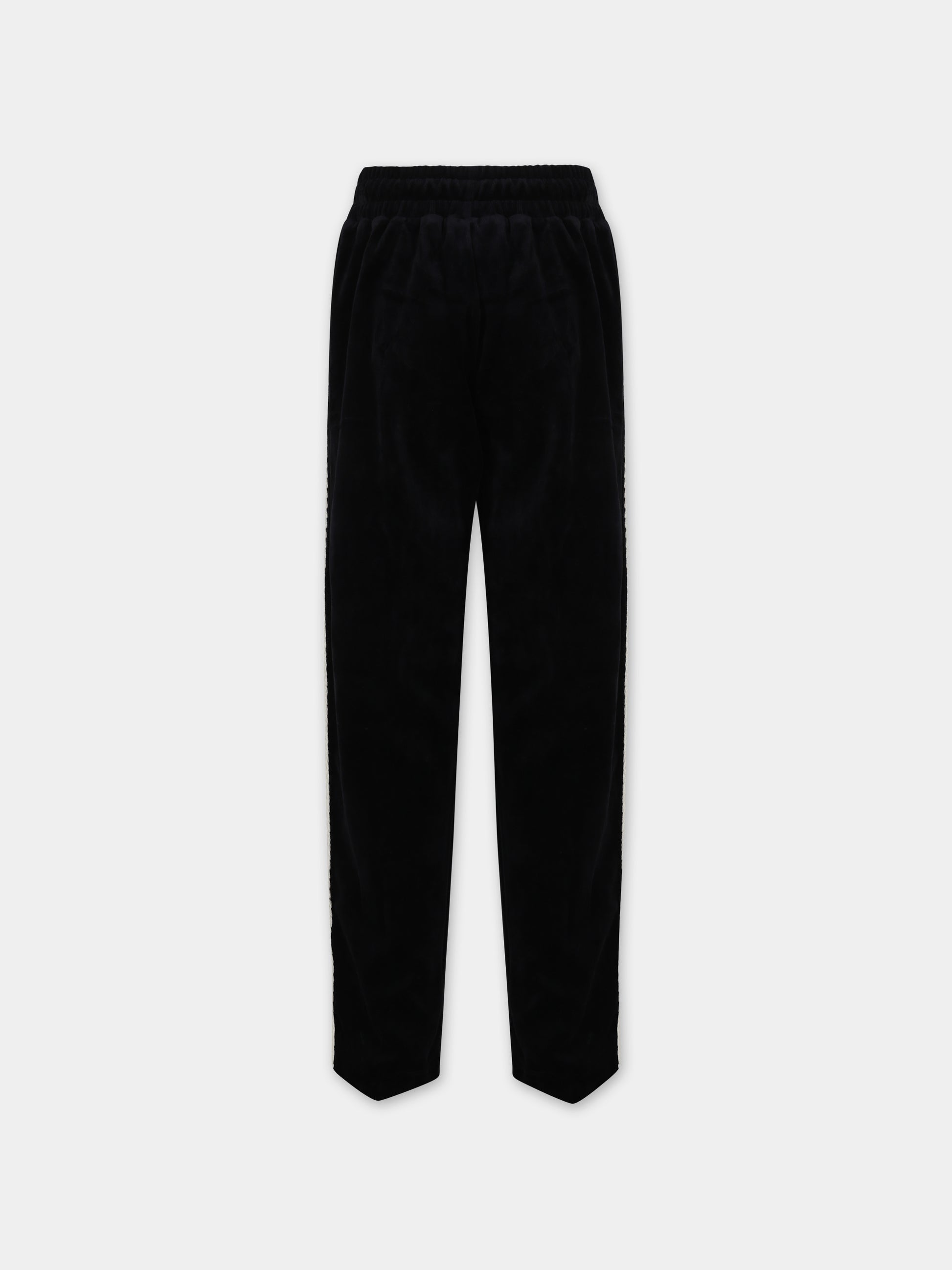 Pantaloni neri per bambina con ricamo,Barrow,F3BKJUPA055 110