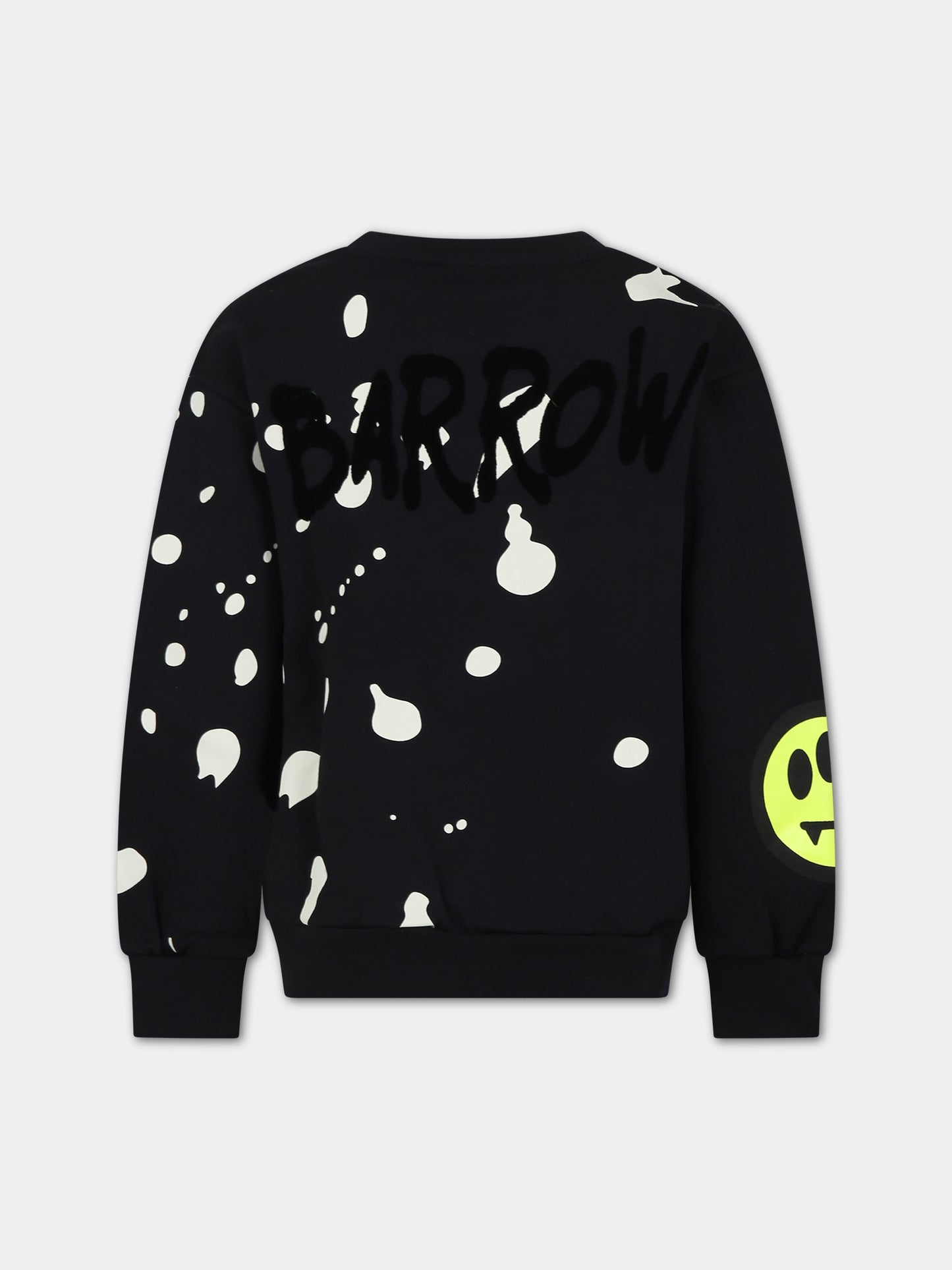 Felpa nera per bambini con logo,Barrow,F3BKJUSW040 110