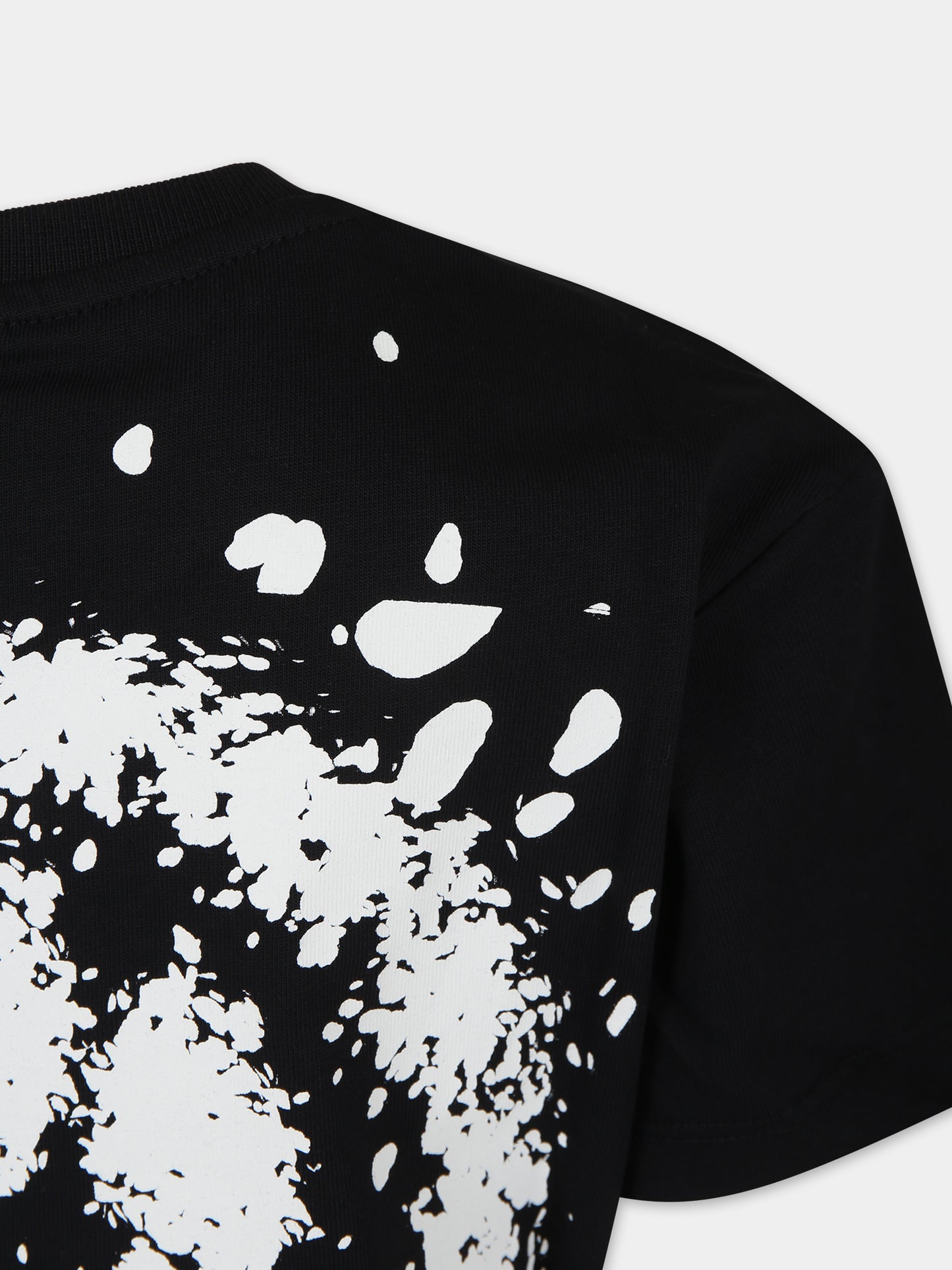 T-shirt nera per bambini con logo e smile,Barrow,F3BKJUTH041 110