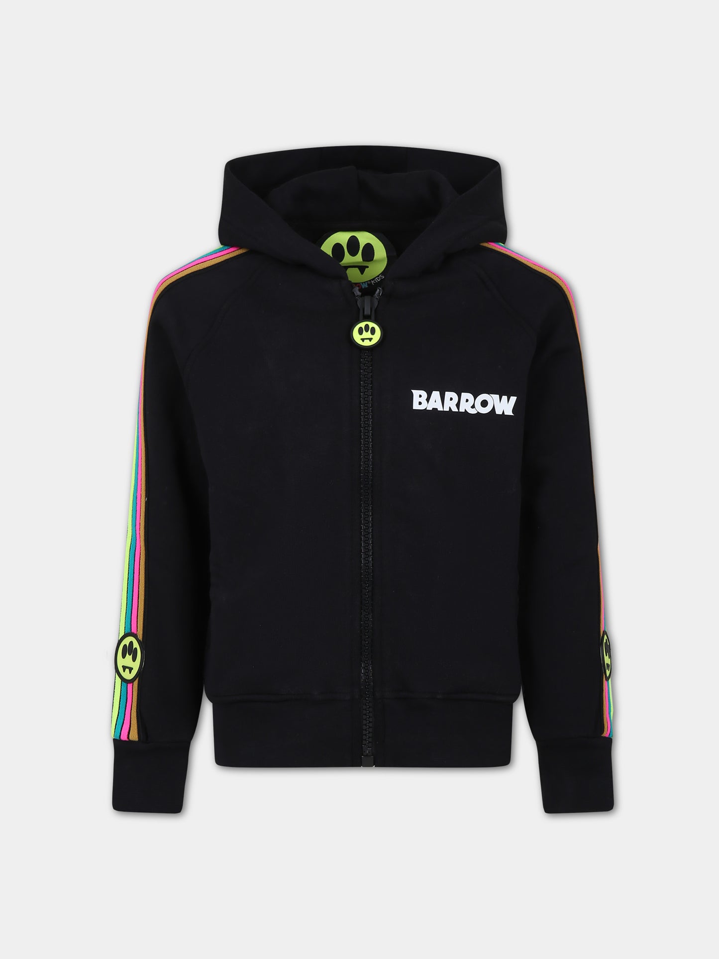 Felpa nera per bambini con logo,Barrow,F3BKJUZH099 110