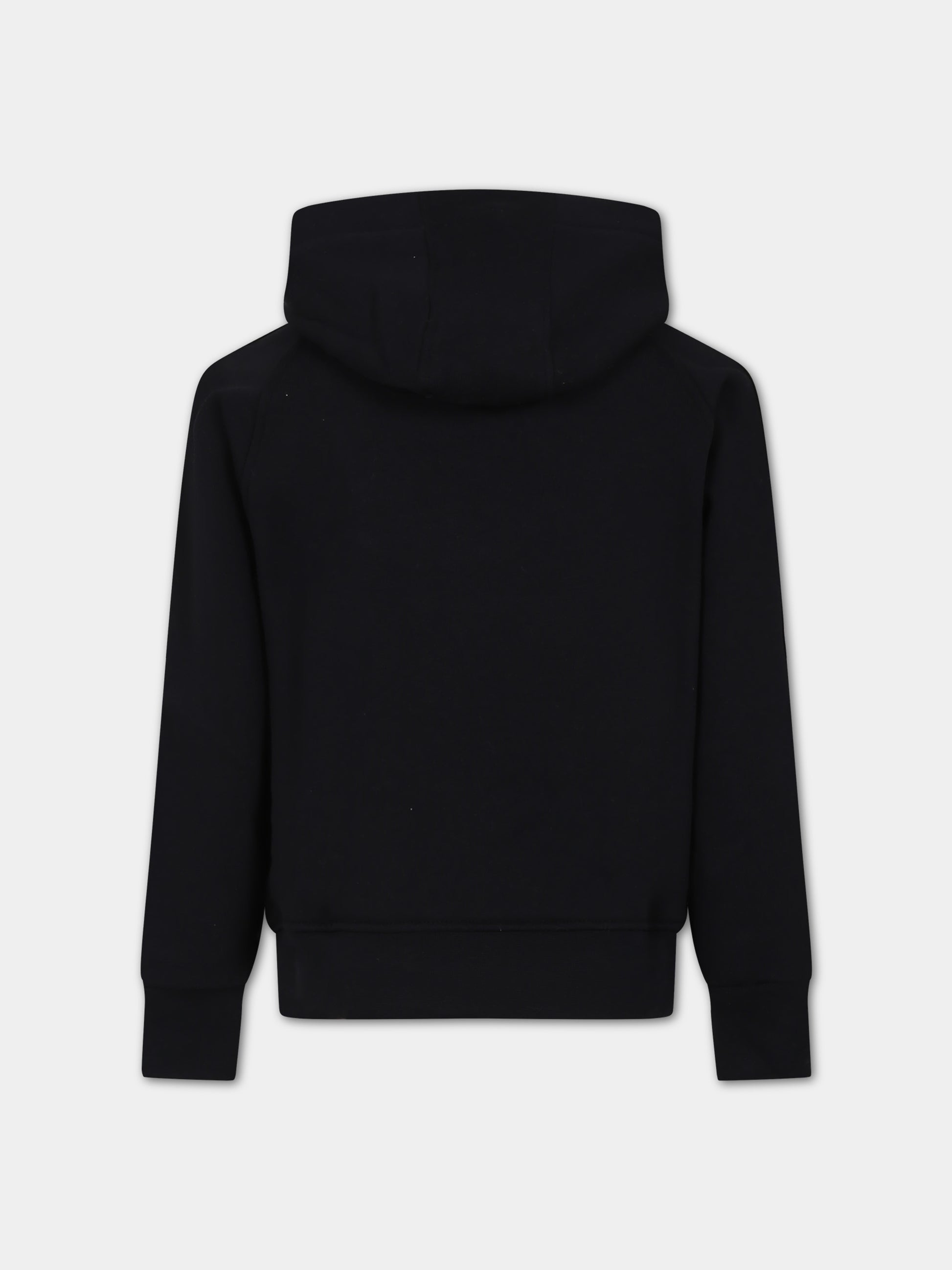 Felpa nera per bambini con logo,Barrow,F3BKJUZH099 110