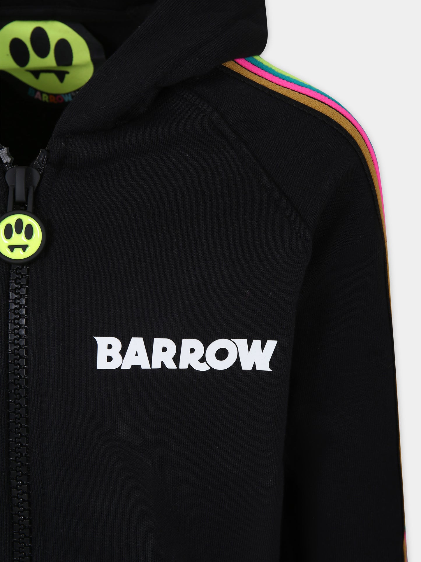 Felpa nera per bambini con logo,Barrow,F3BKJUZH099 110