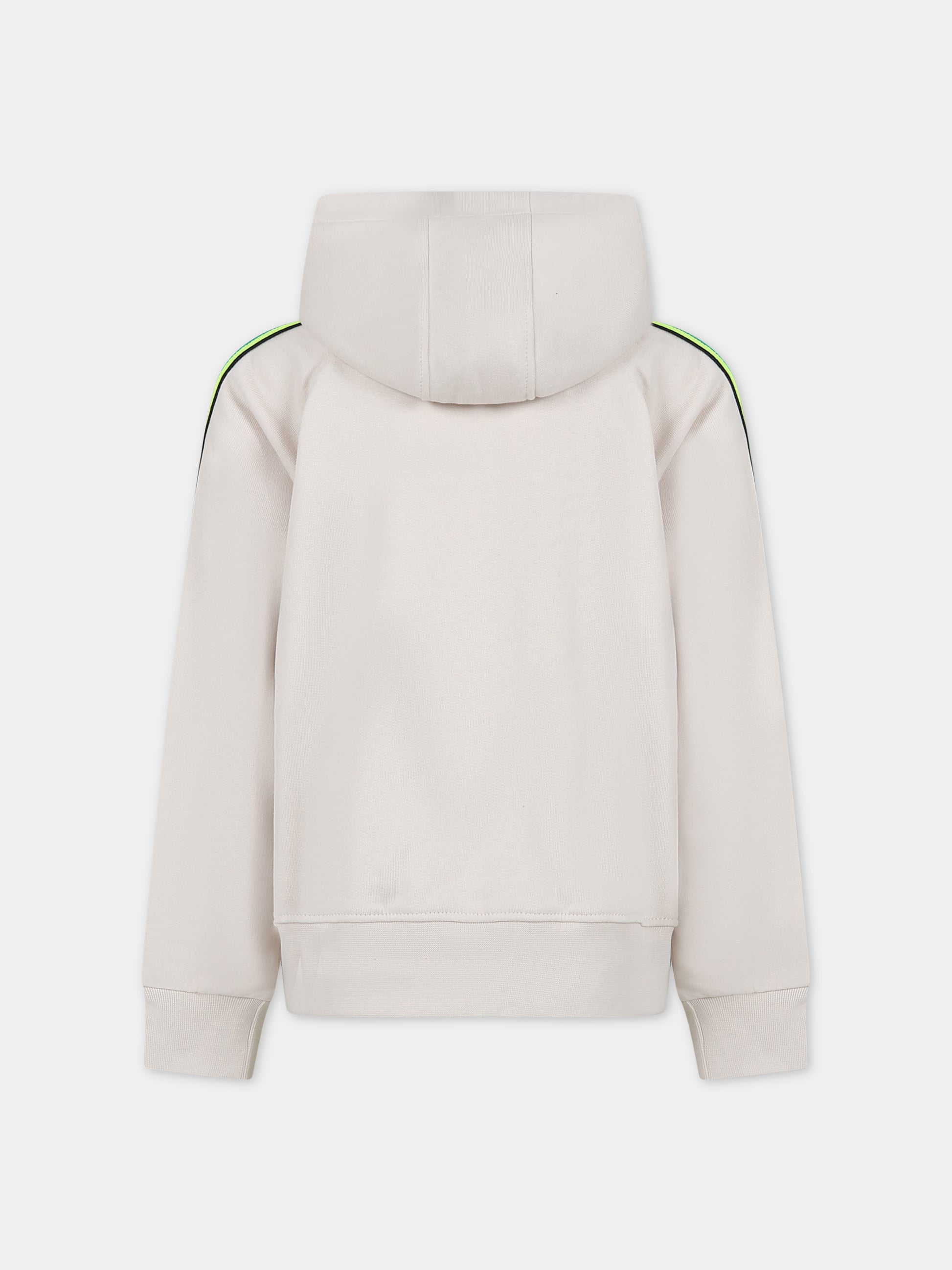 Felpa avorio per bambini con logo e smile,Barrow,F3BKJUZH099 BW009