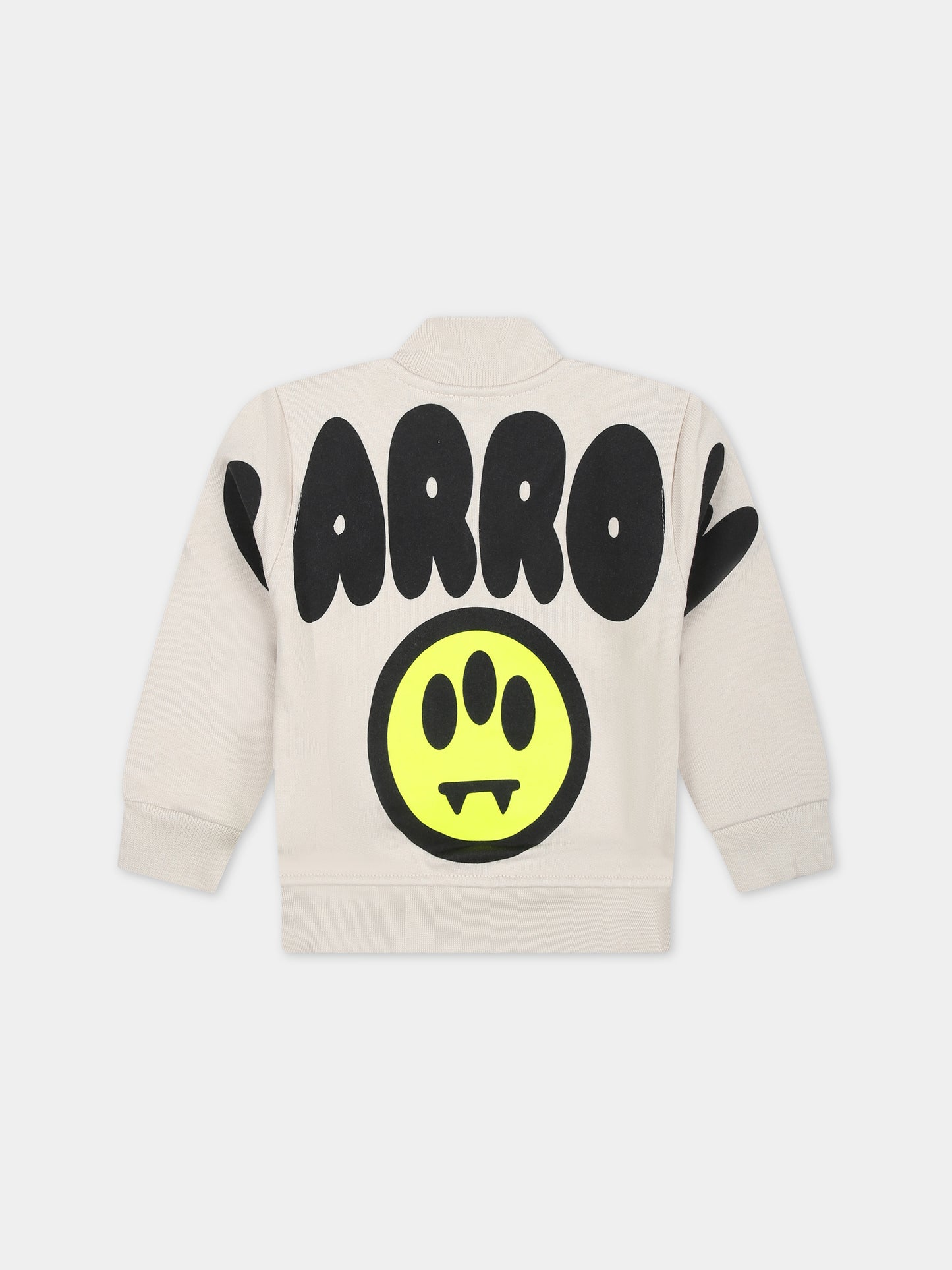 Felpa beige per neonati con logo,Barrow,F3BKNGJK113 BW009