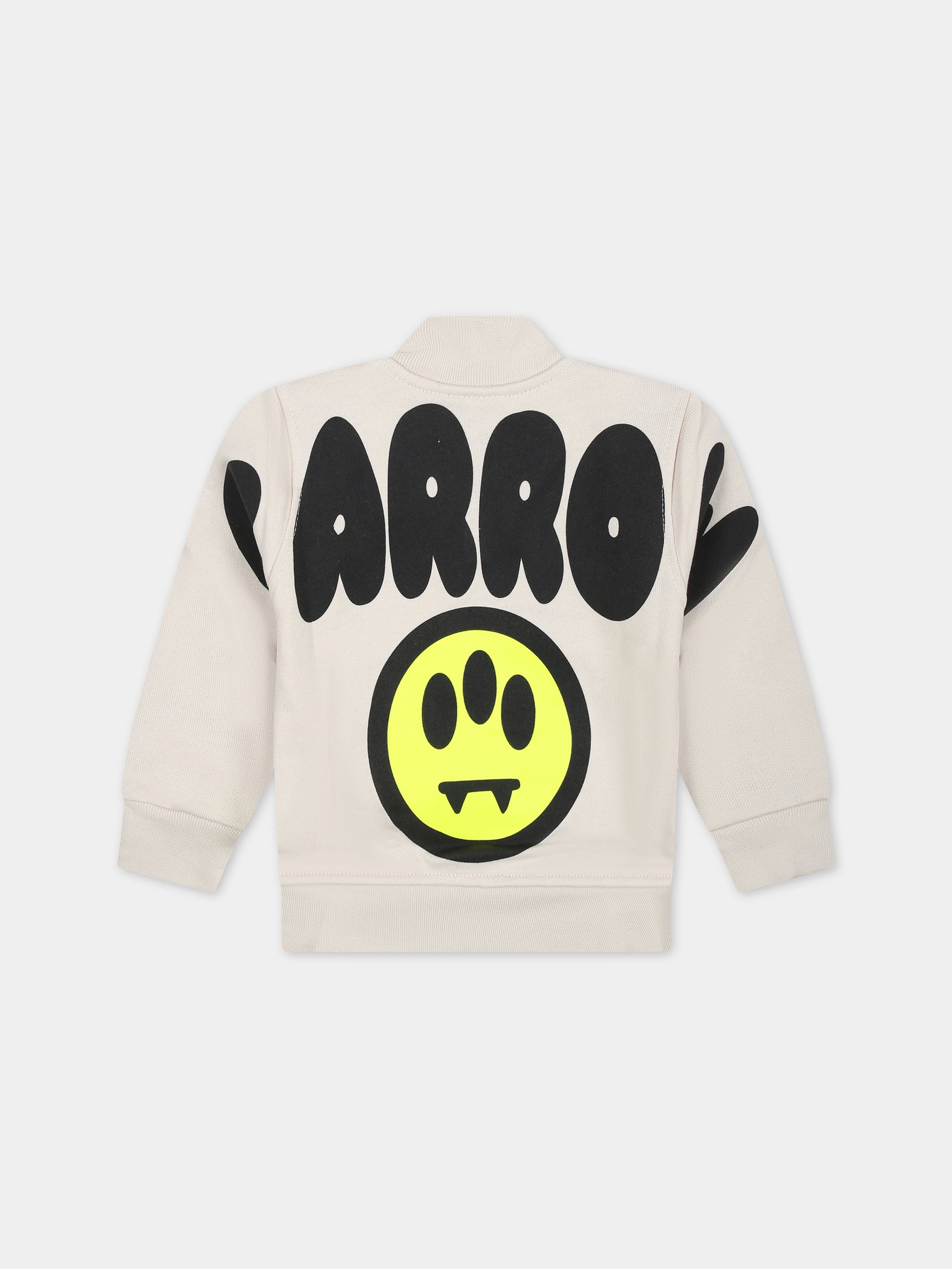 Felpa beige per neonati con logo,Barrow,F3BKNGJK113 BW009